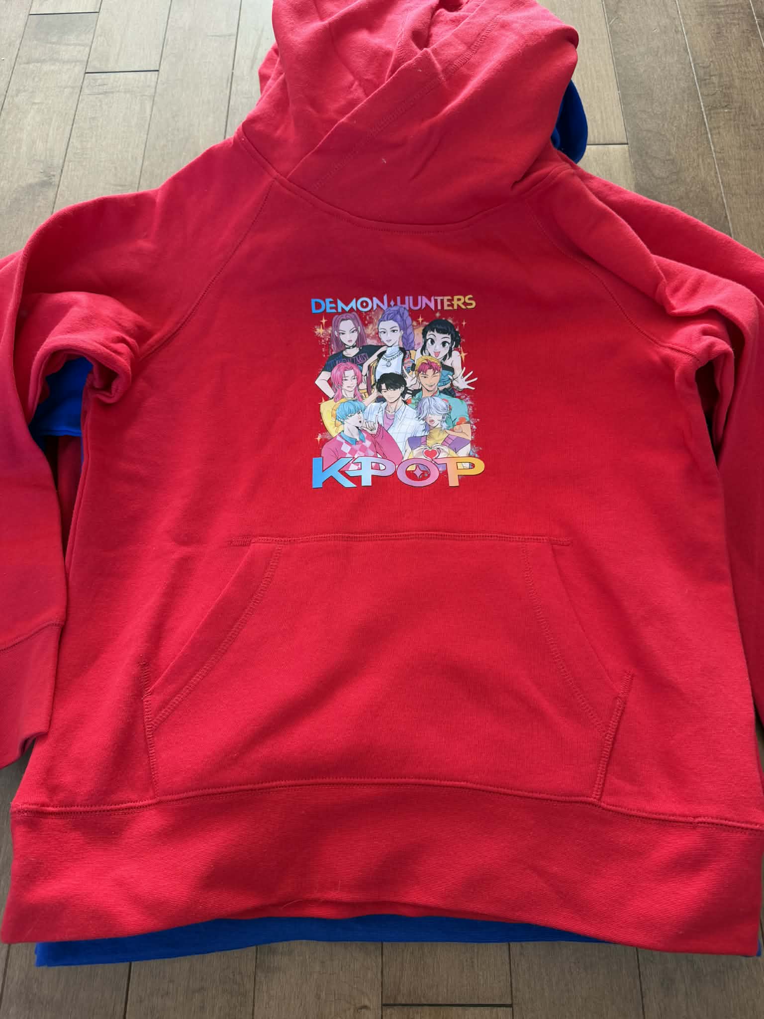 Hoodie chanteurs pop demon junior grand rouge