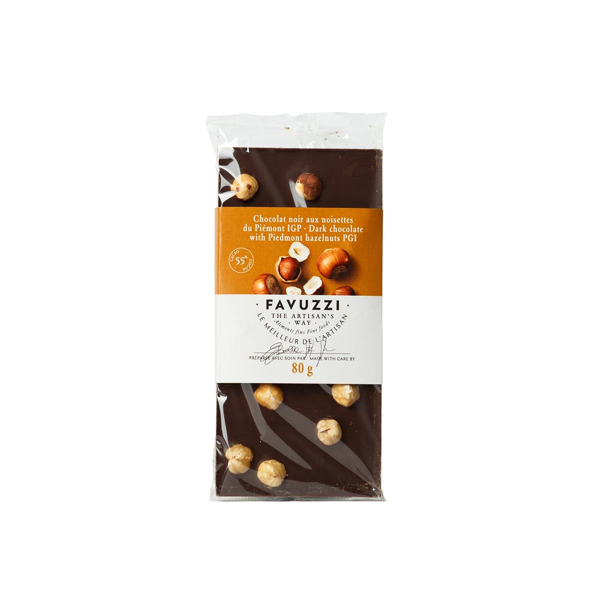 Tablette de chocolat 55% cacao noisettes IGP