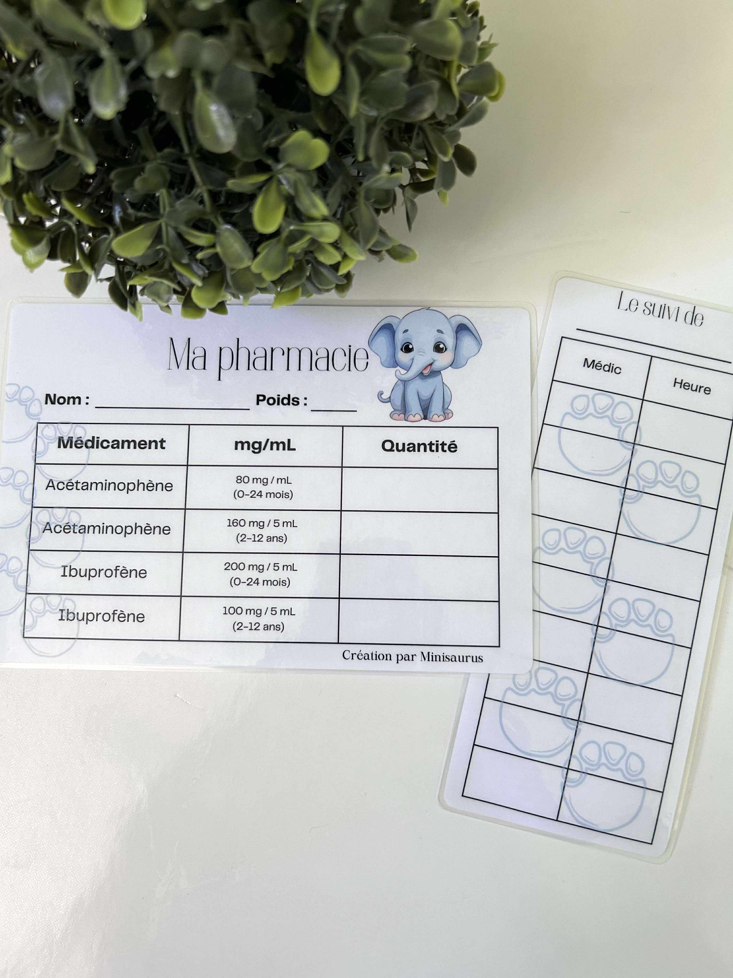 Tableau ma pharmacie