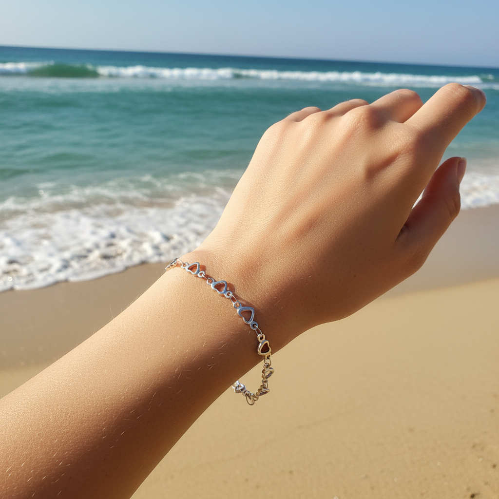 Bracelet petit coeur en inox