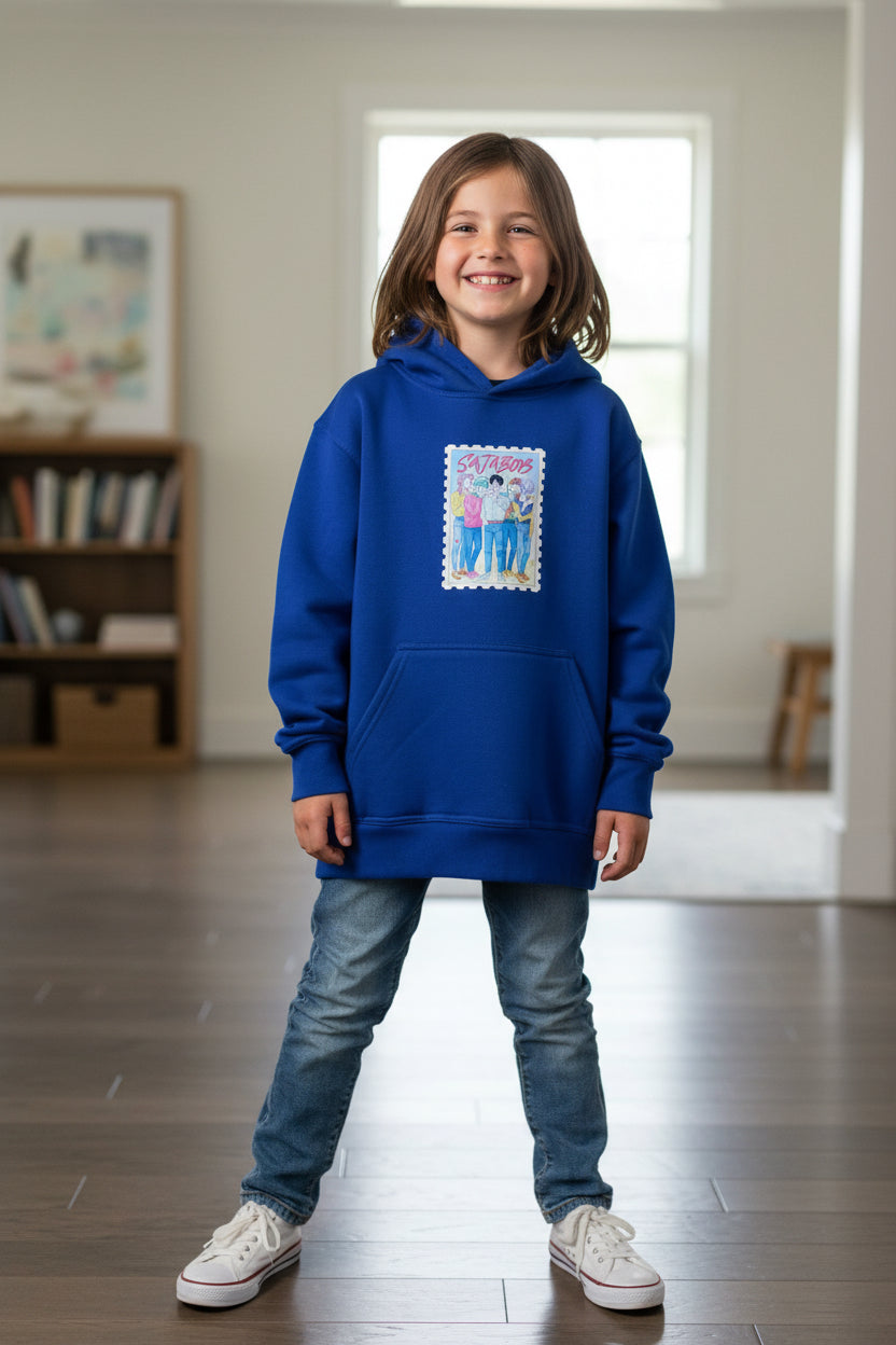 Hoodie chanteur pop démon  12/13 ans bleu