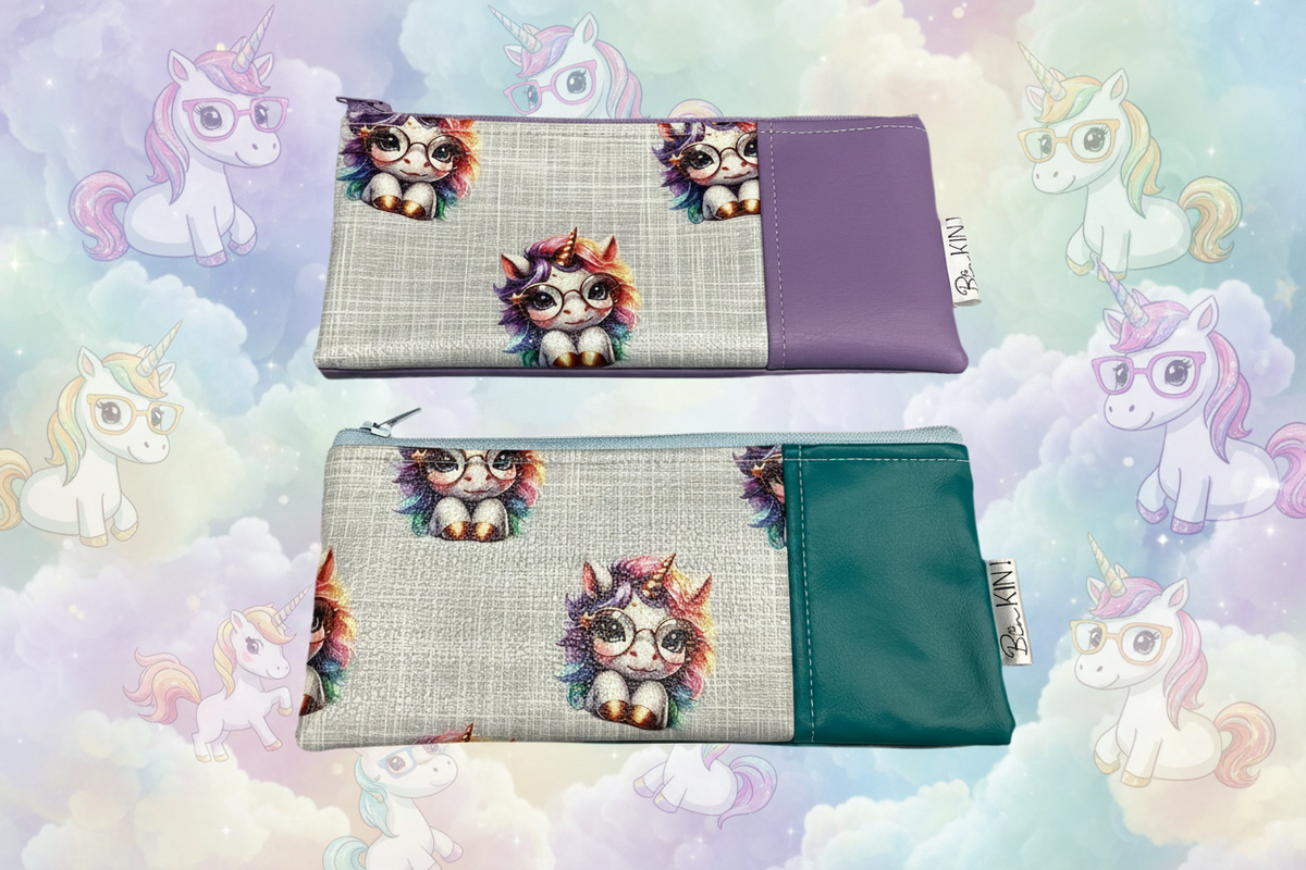 Pochette/porte billet licorne