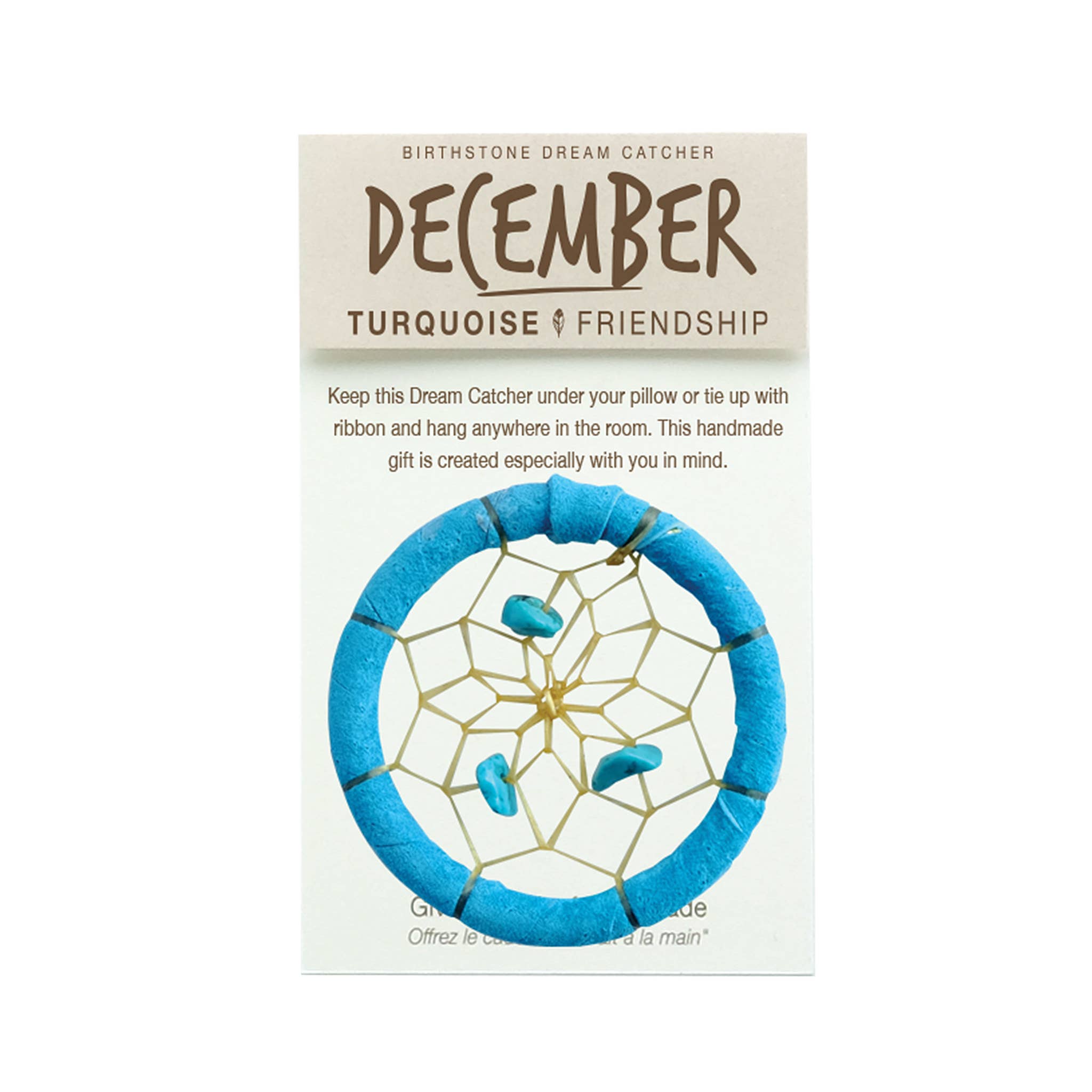 Attrape-rêves Birthstone de 1,5 pouces pour décembre