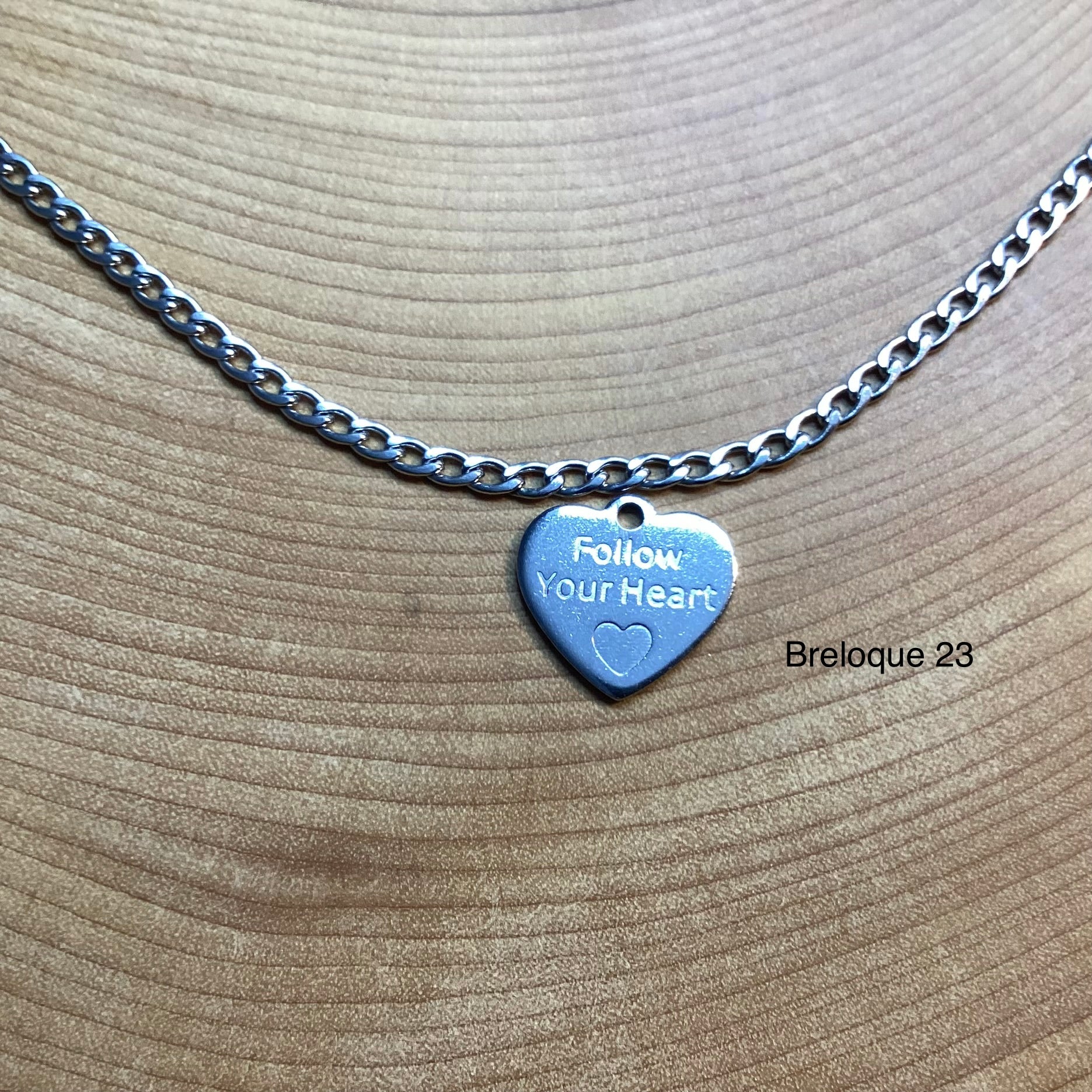 Bracelet en inox avec breloques au choix