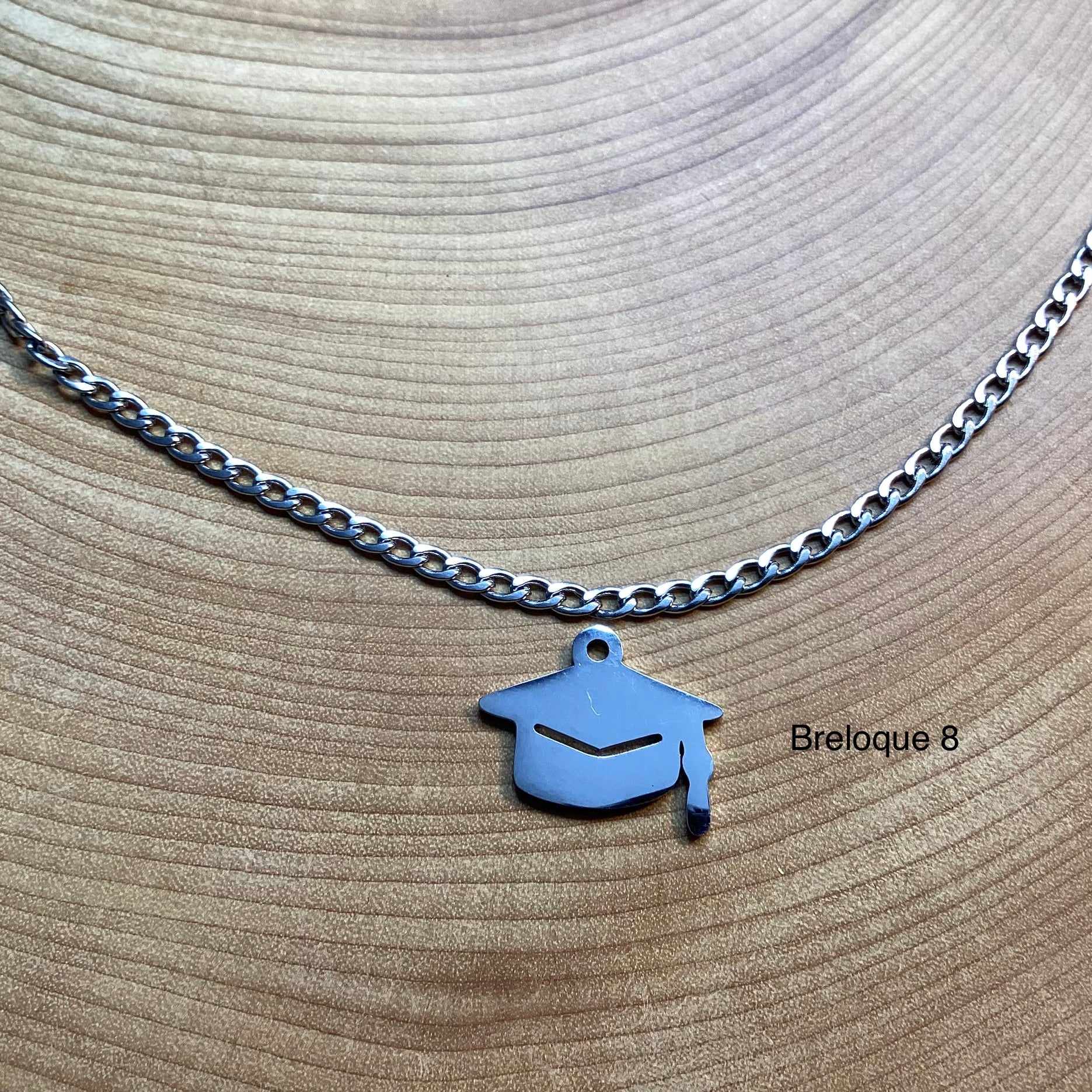 Bracelet en inox avec breloques au choix
