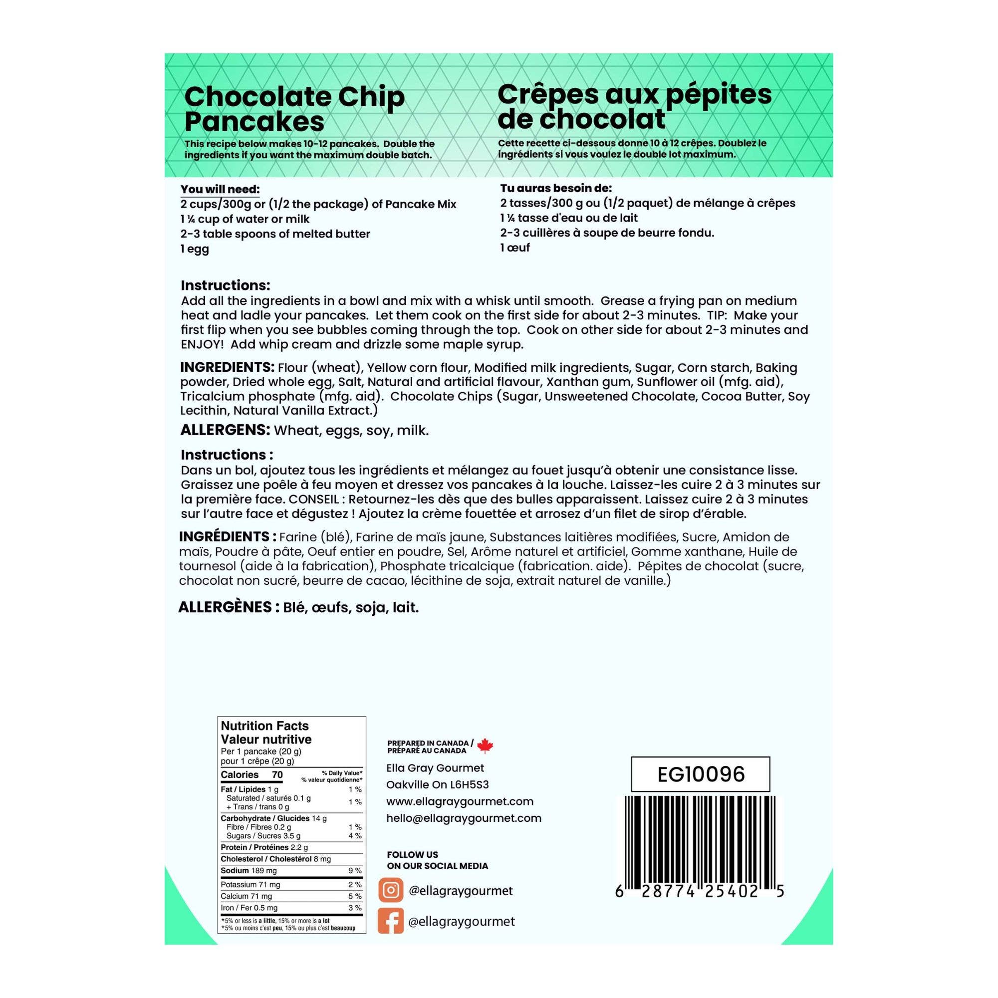 Mélange pour crêpes au chocolat