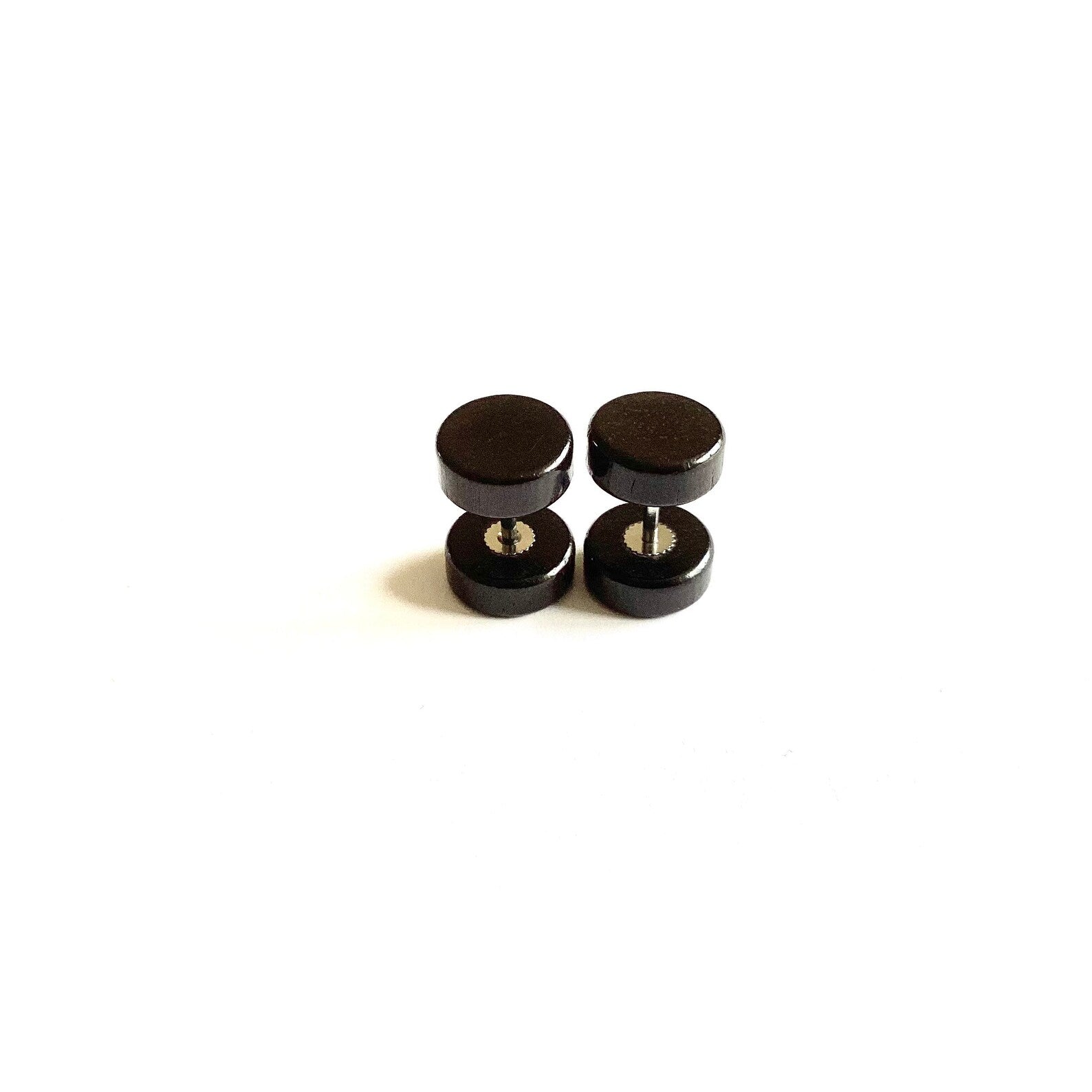 Boucles d’oreilles en acier inoxydable et bois