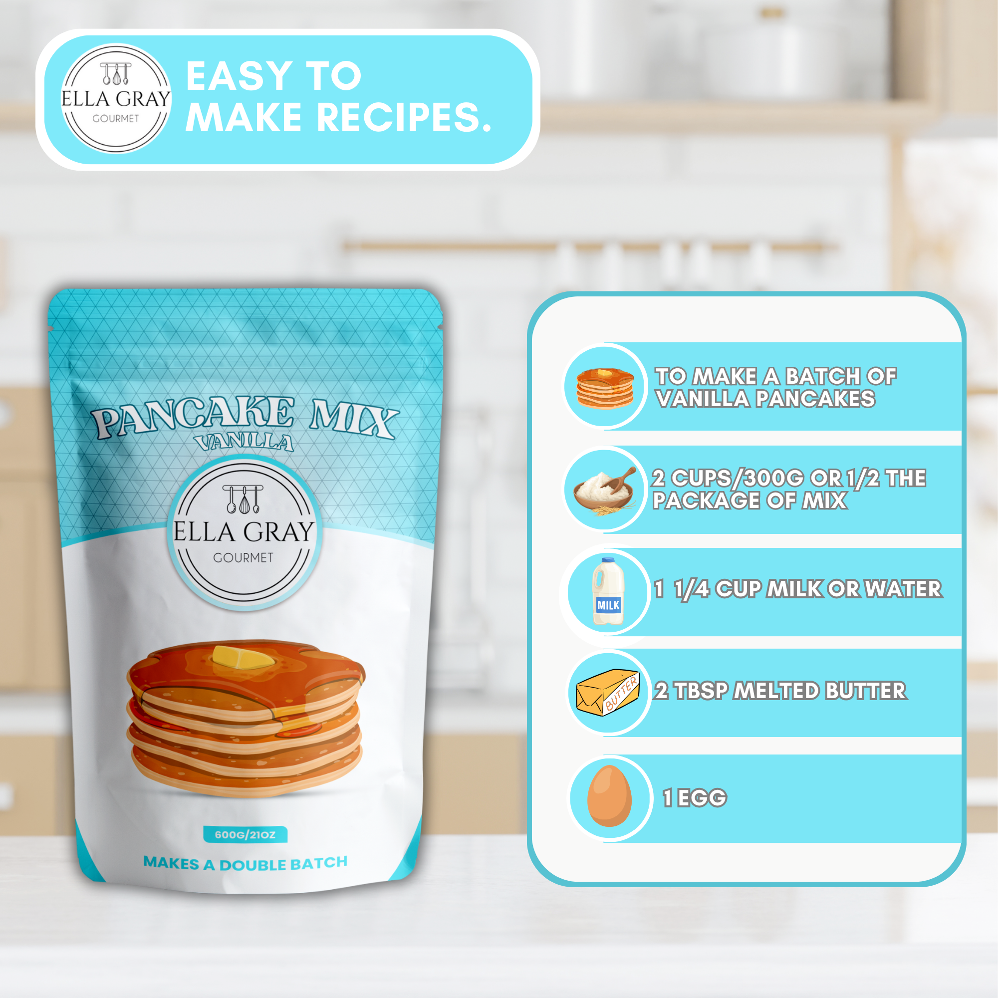 Mélange pour pancakes à la vanille