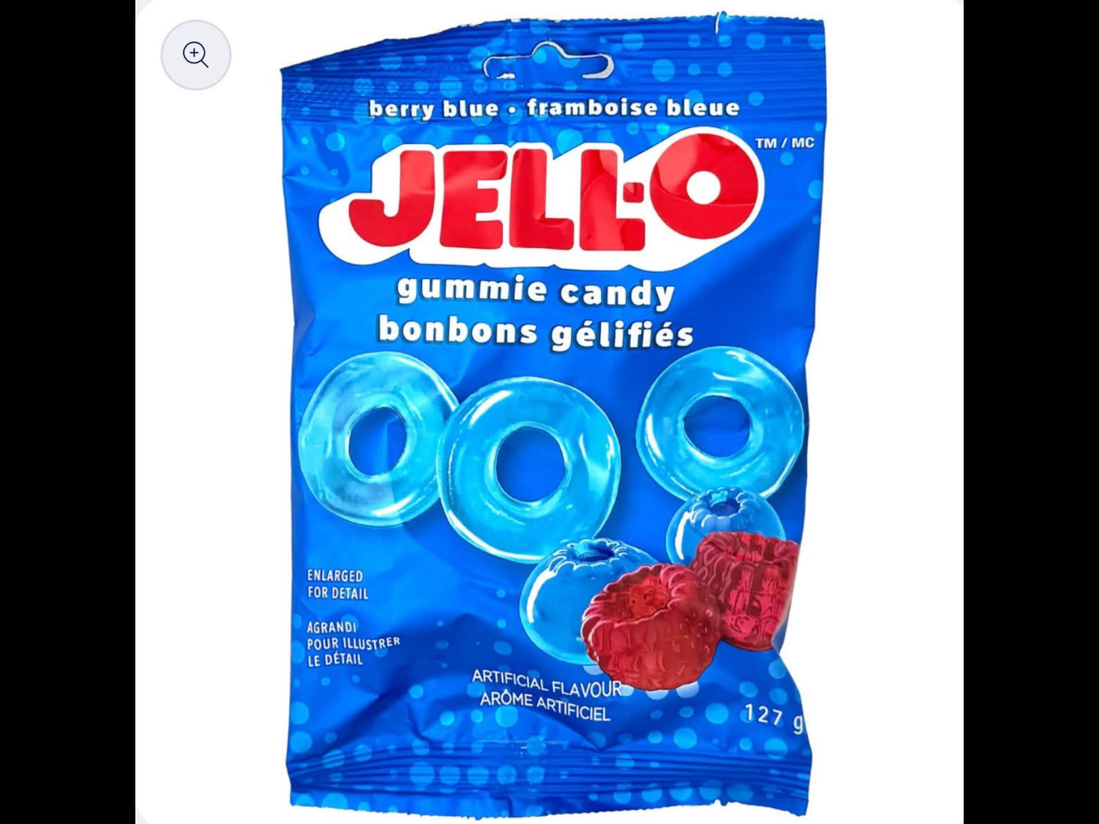 Bonbon Jello framboise bleue