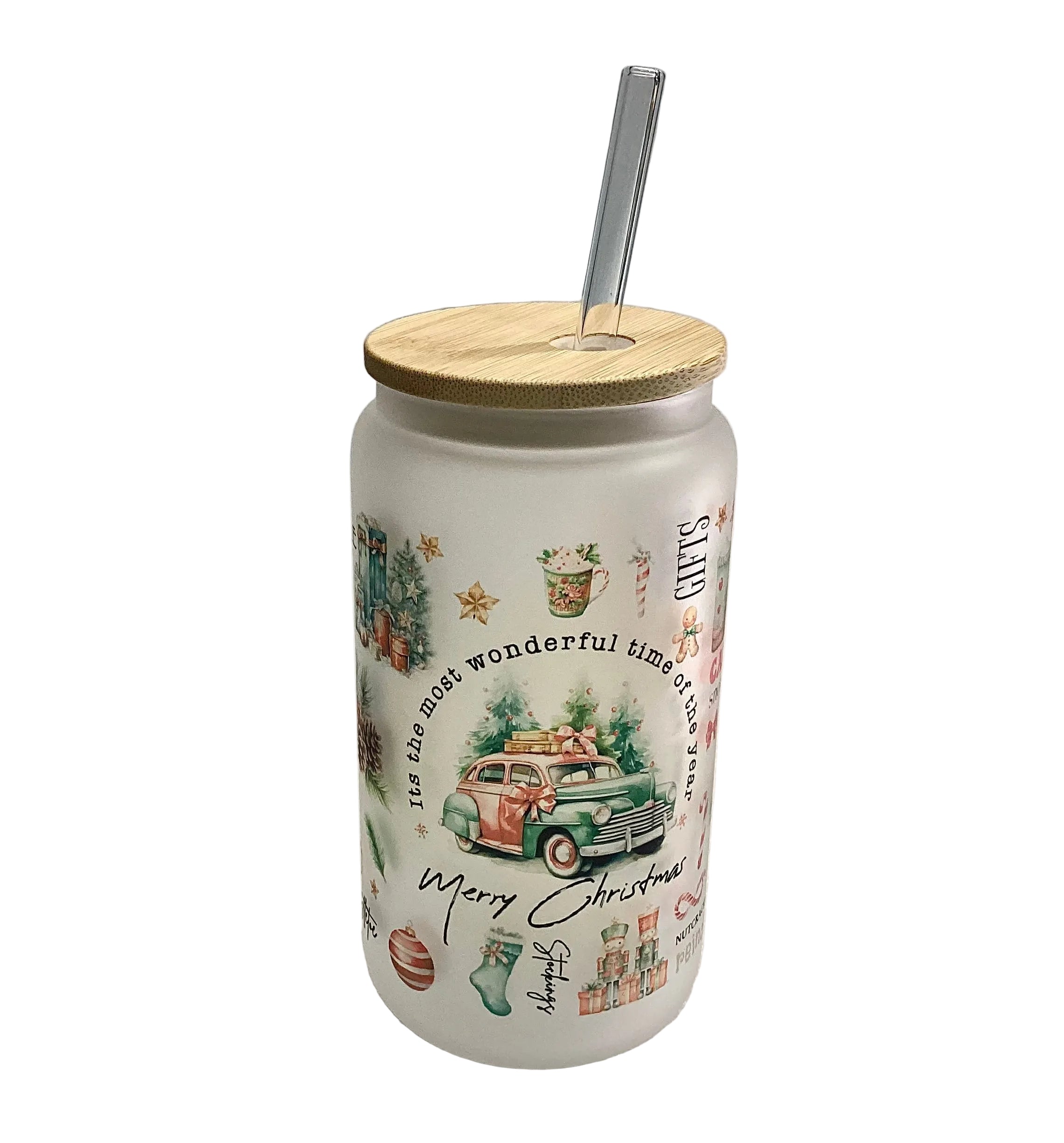 Verre avec couvercle en bois