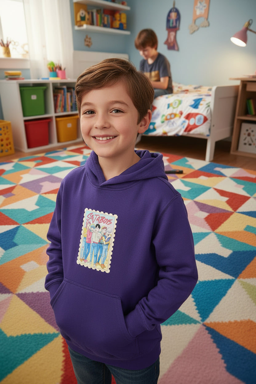 Hoodie chanteur pop démon  12/13 ans mauve