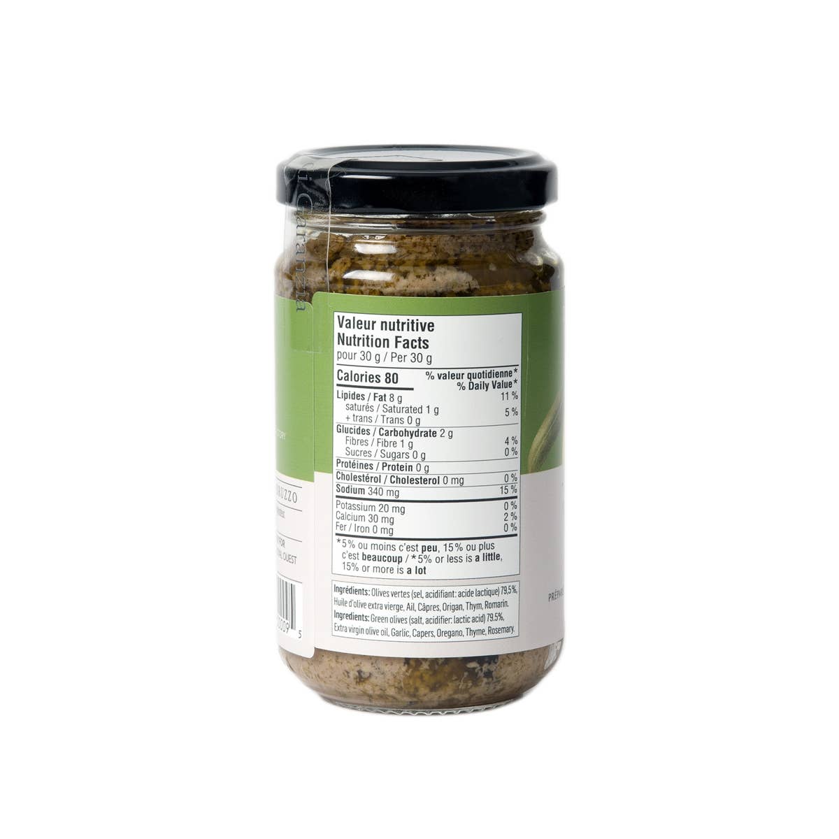 Tapenade d'olives vertes