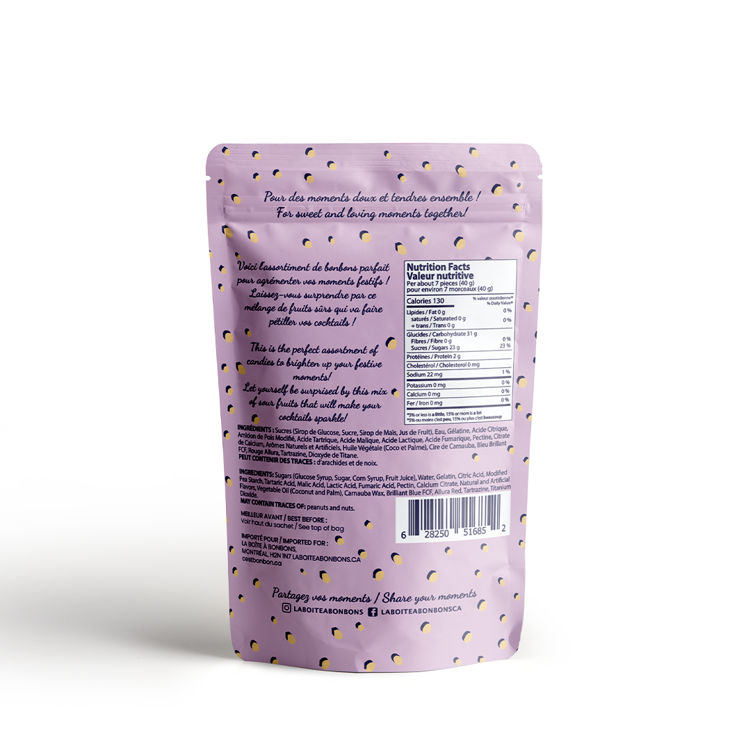 Cocktail acidulé - Bonbons gélifiés