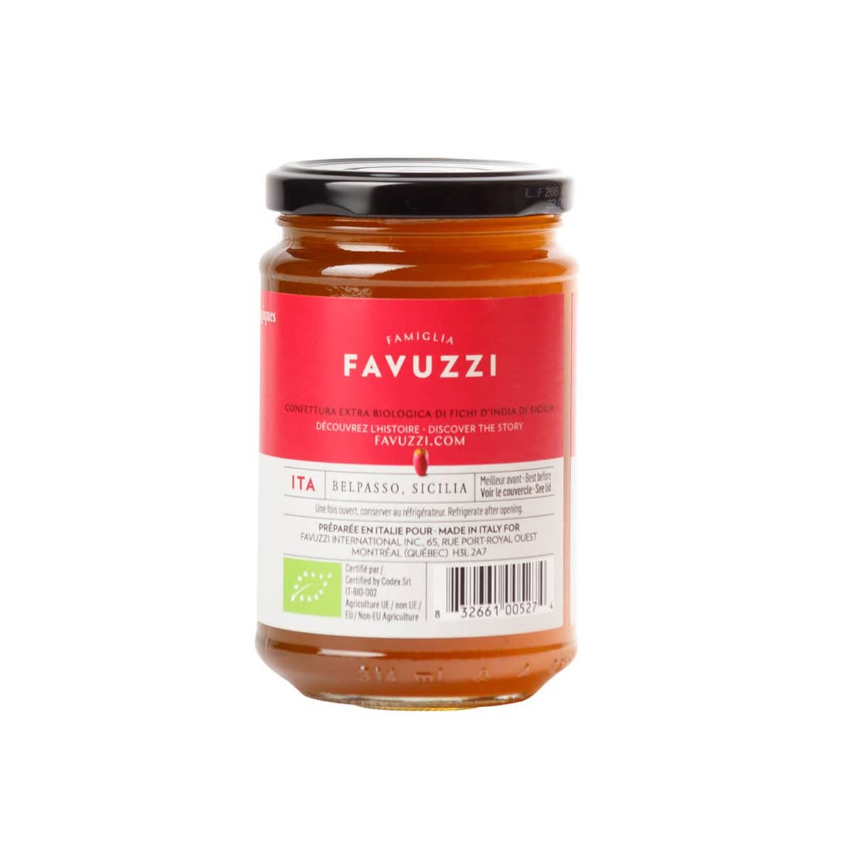 Confiture extra de poire cactus sicilienne biologique