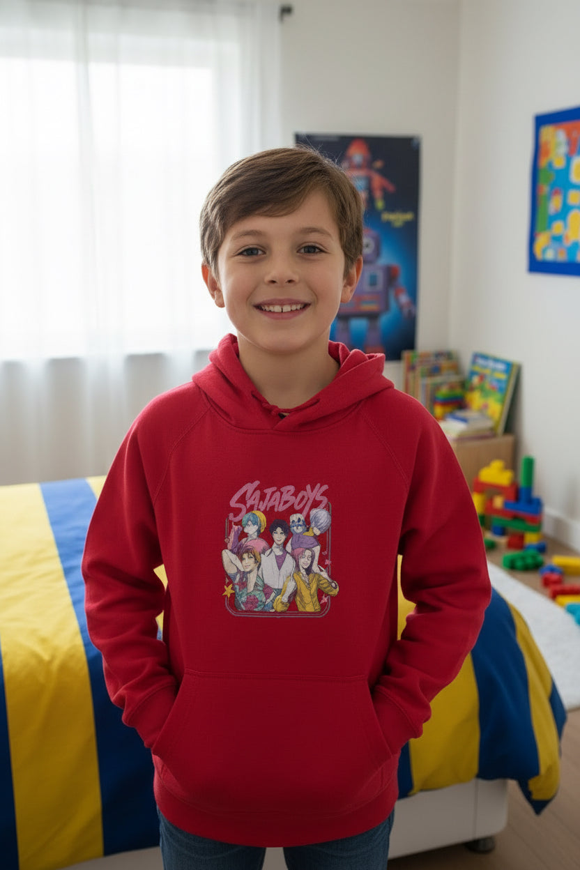 Hoodie chanteur pop demon junior grand rouge