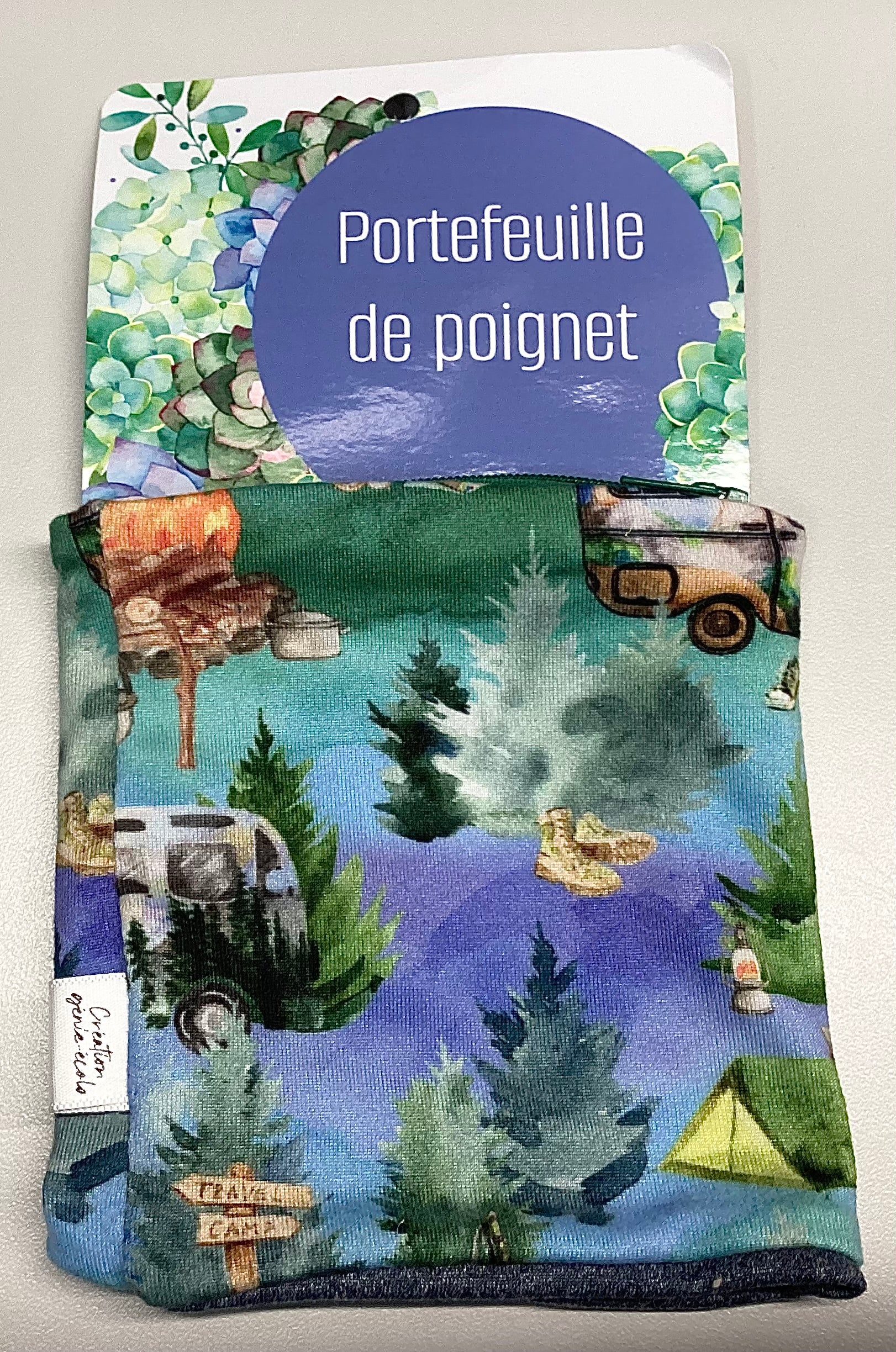 Portefeuille de poignet avec roulotte camping