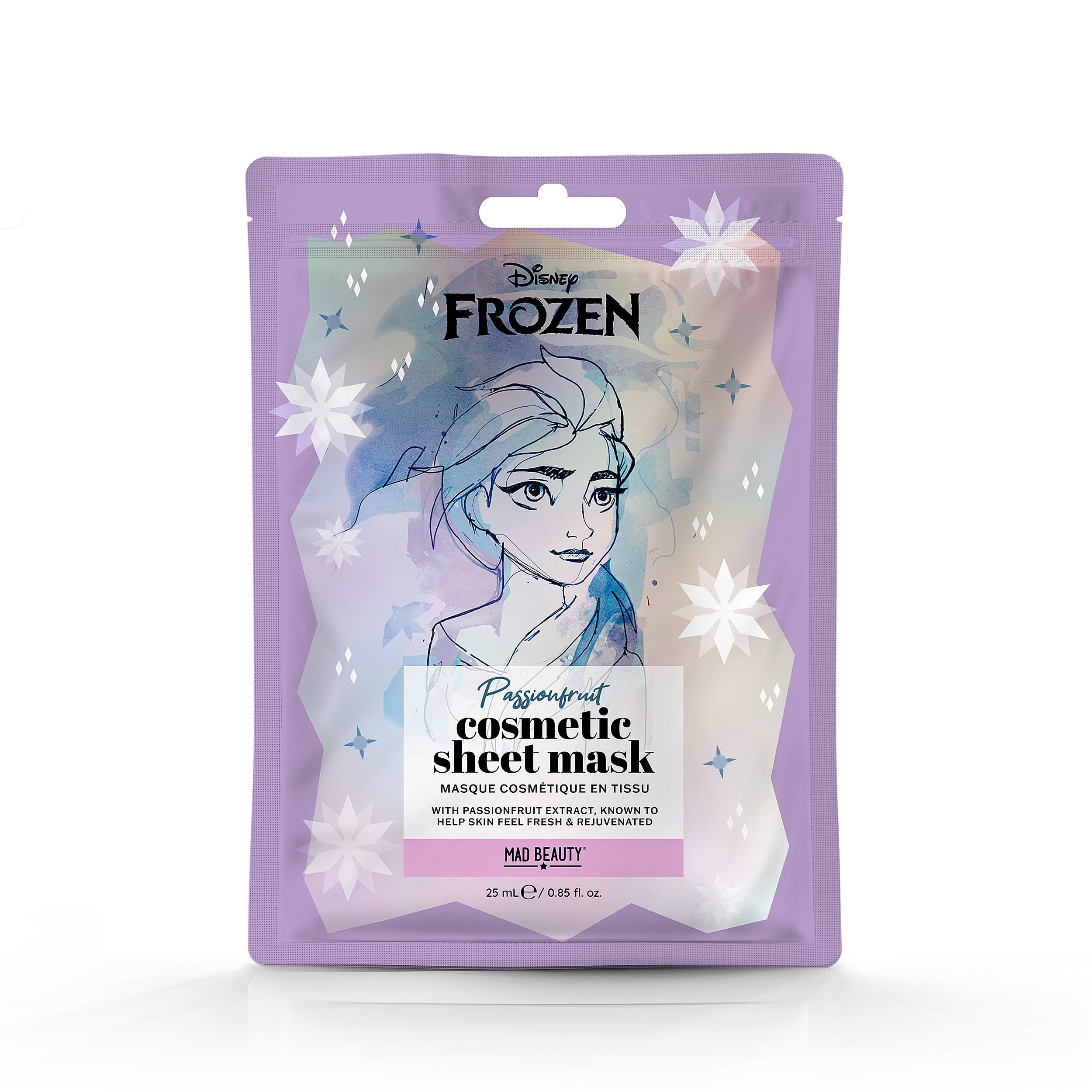 Masque en tissu cosmétique Mad Beauty Disney Frozen Elsa