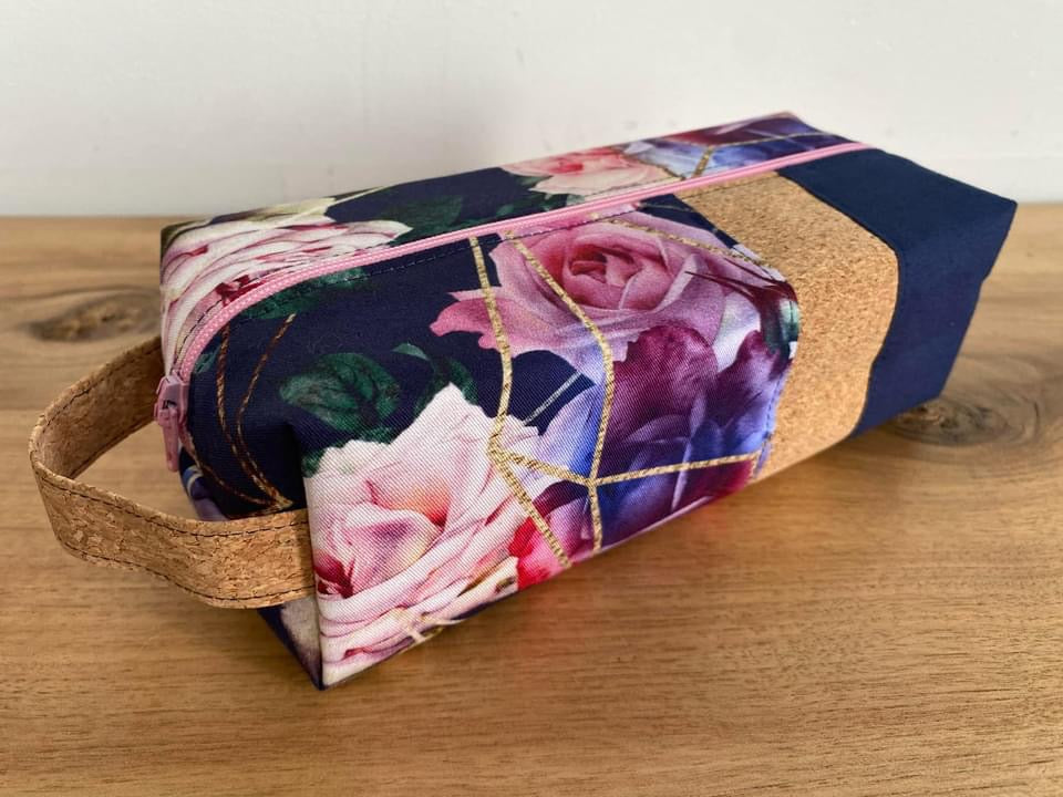 Trousse rose et bleu