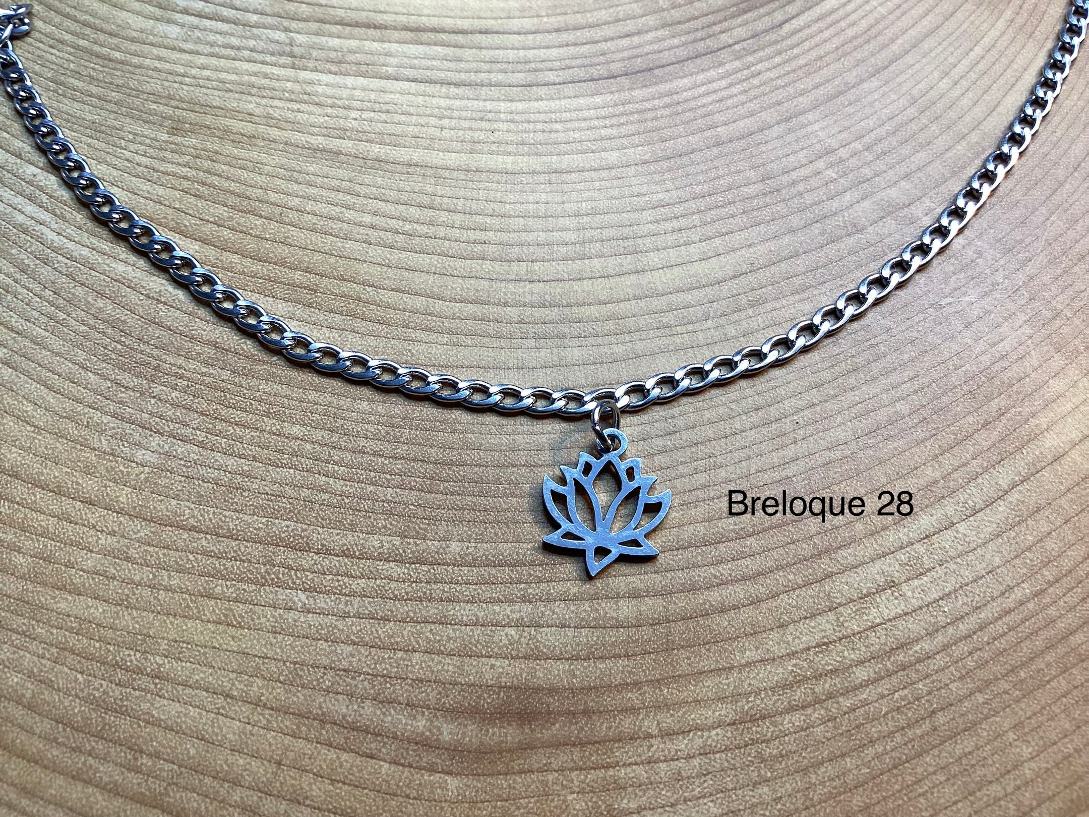 Bracelet en inox avec breloques au choix