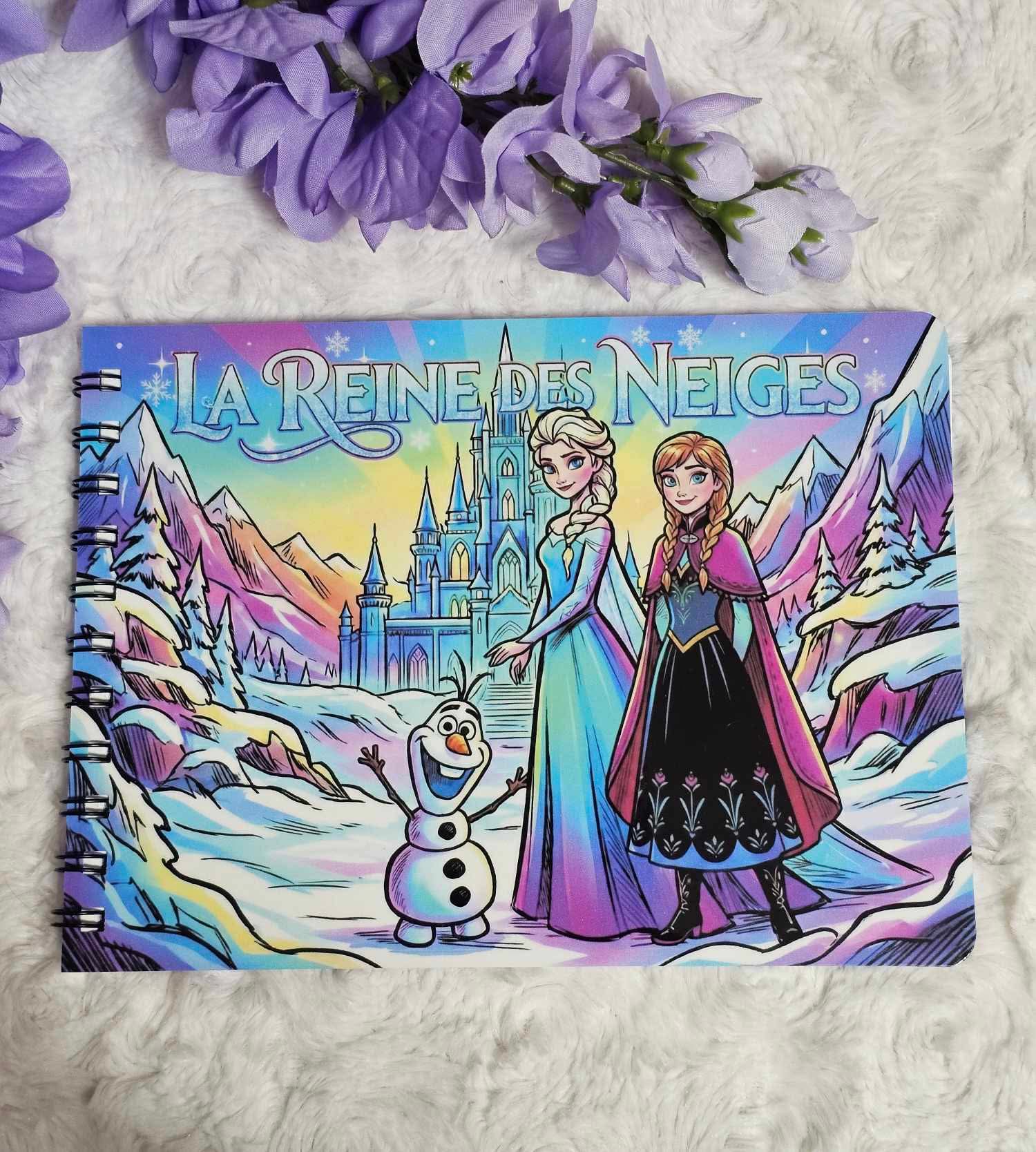 Livre de dessin film neige