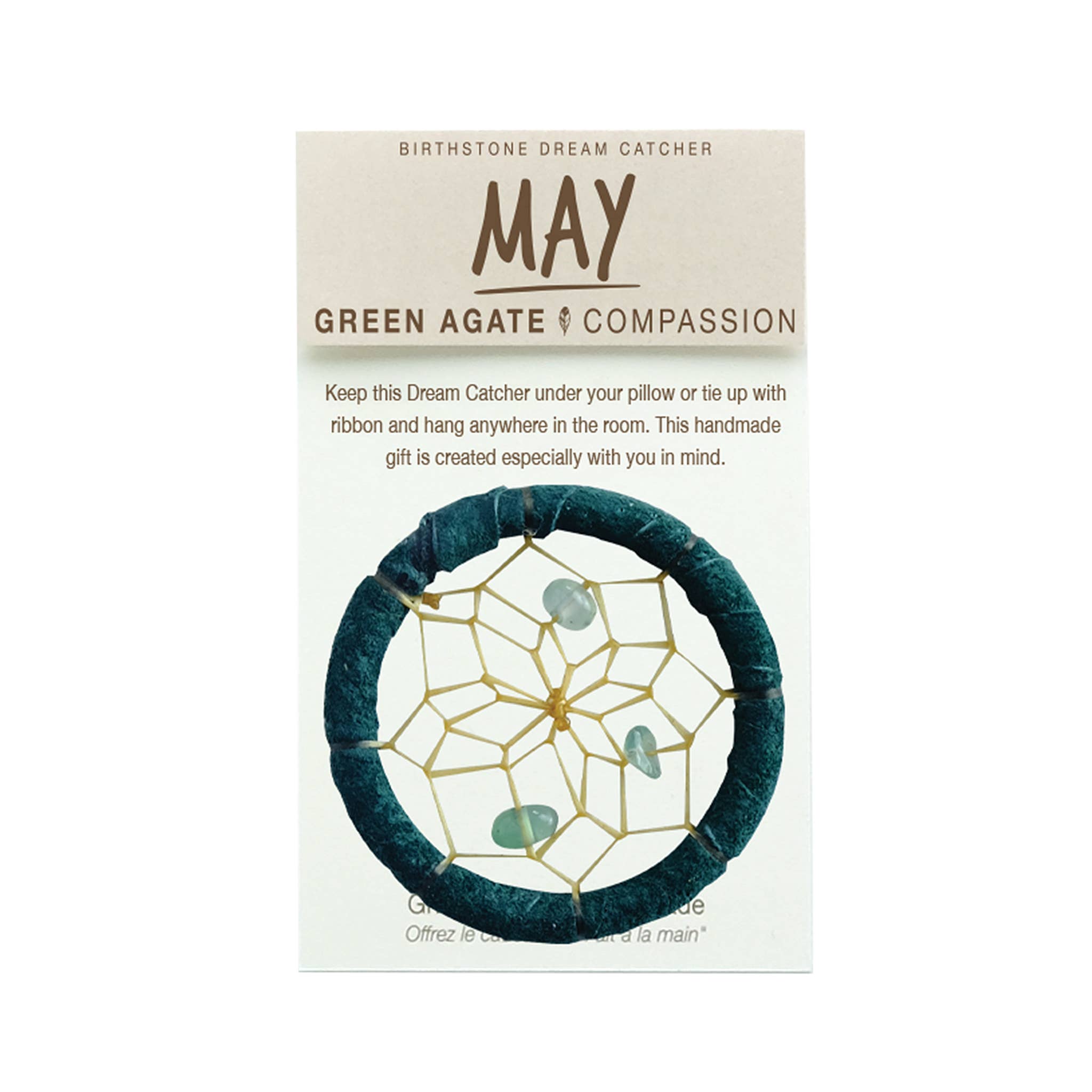 Attrape-rêves Birthstone de 1,5 pouces pour le mois de mai