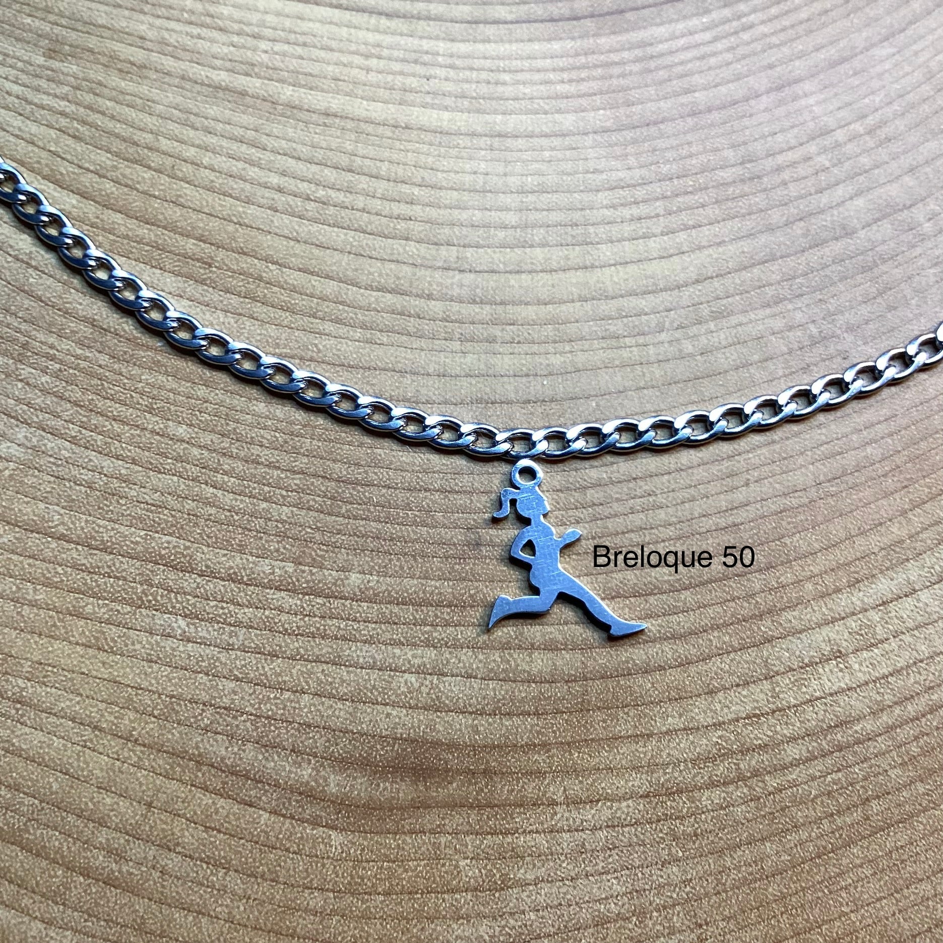 Bracelet en inox avec breloques au choix