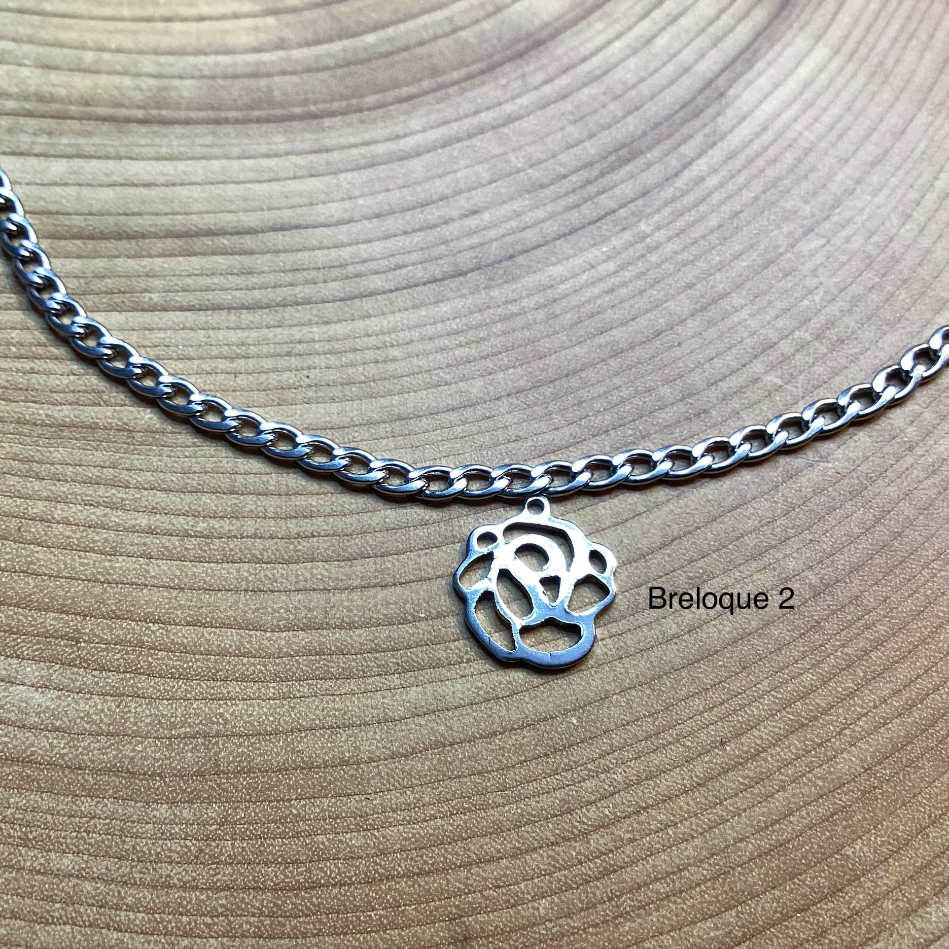 Bracelet en inox avec breloques au choix