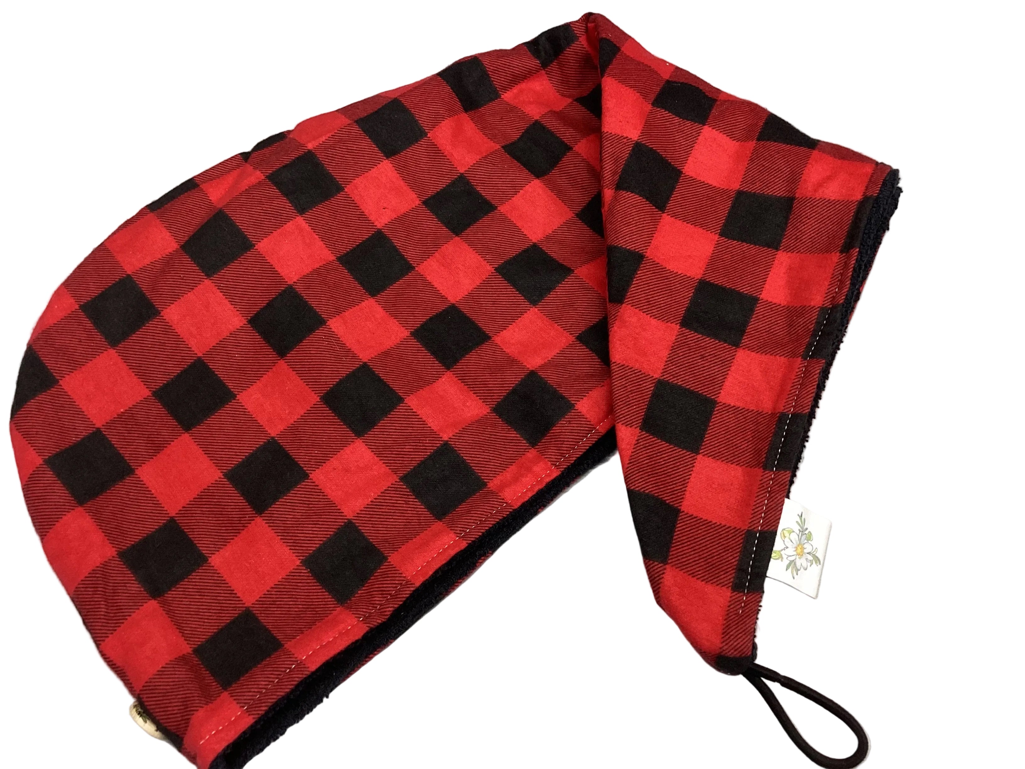 Serviette à cheveux carreaux buffalo
