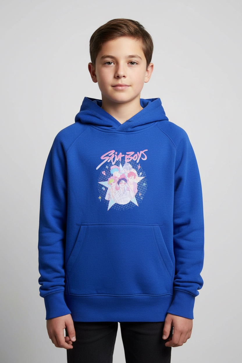 Hoodie chanteur pop démon junior bleu petit