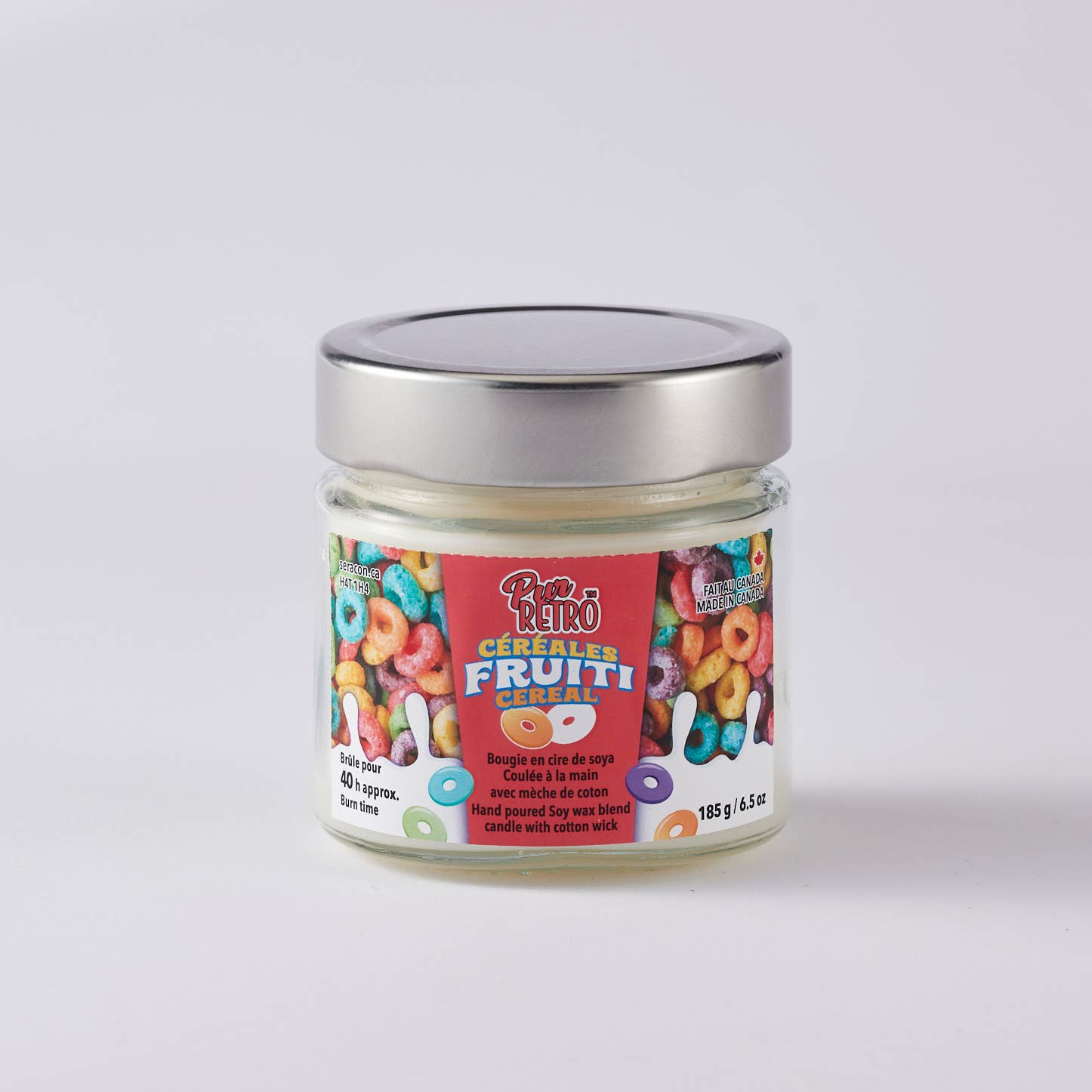 Bougie Mason Jar Fruiti Cereal — Un bon début de journée