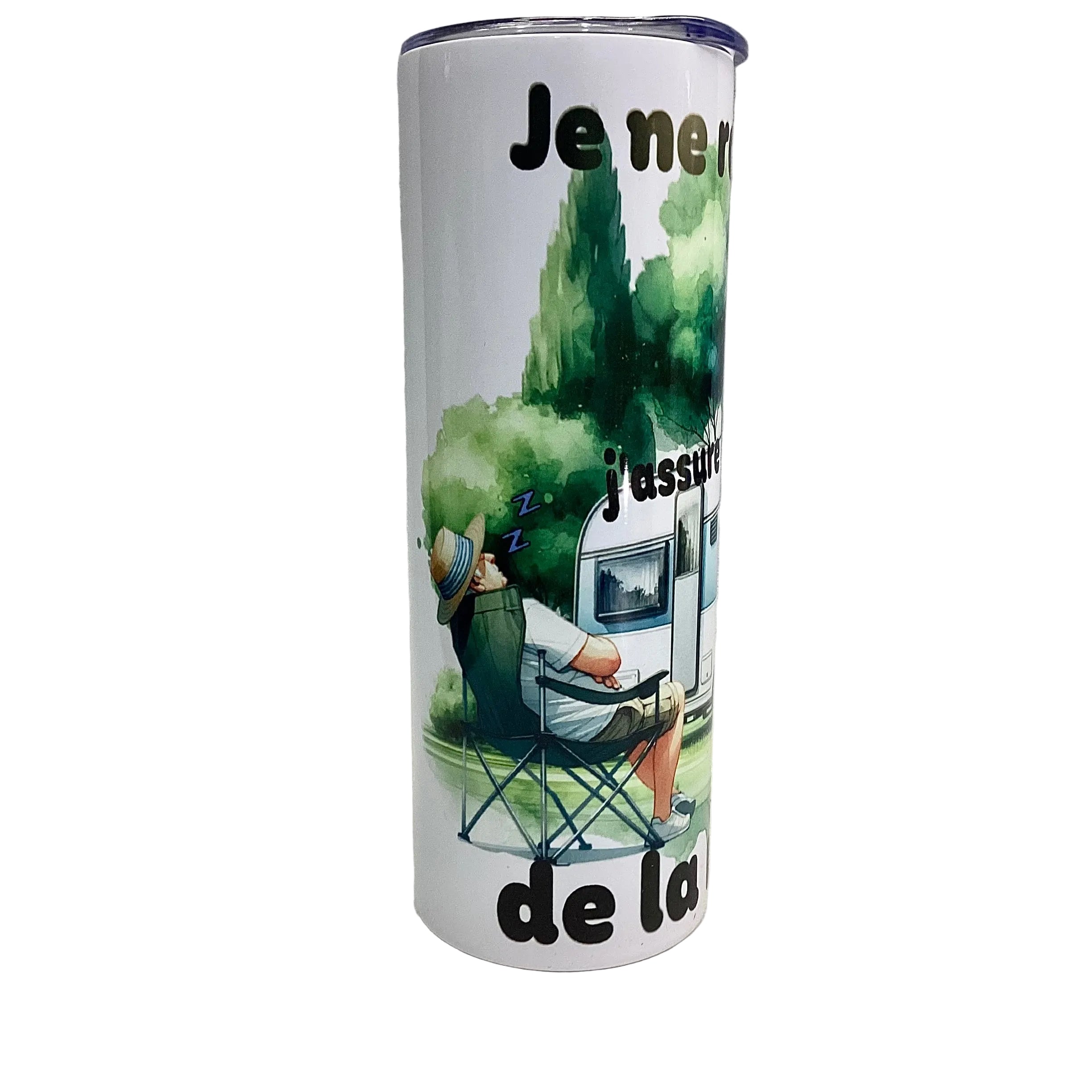 Bouteille tumbler isotherme (Je ne ronfle pas j’assure la sécurité de la roulotte)
