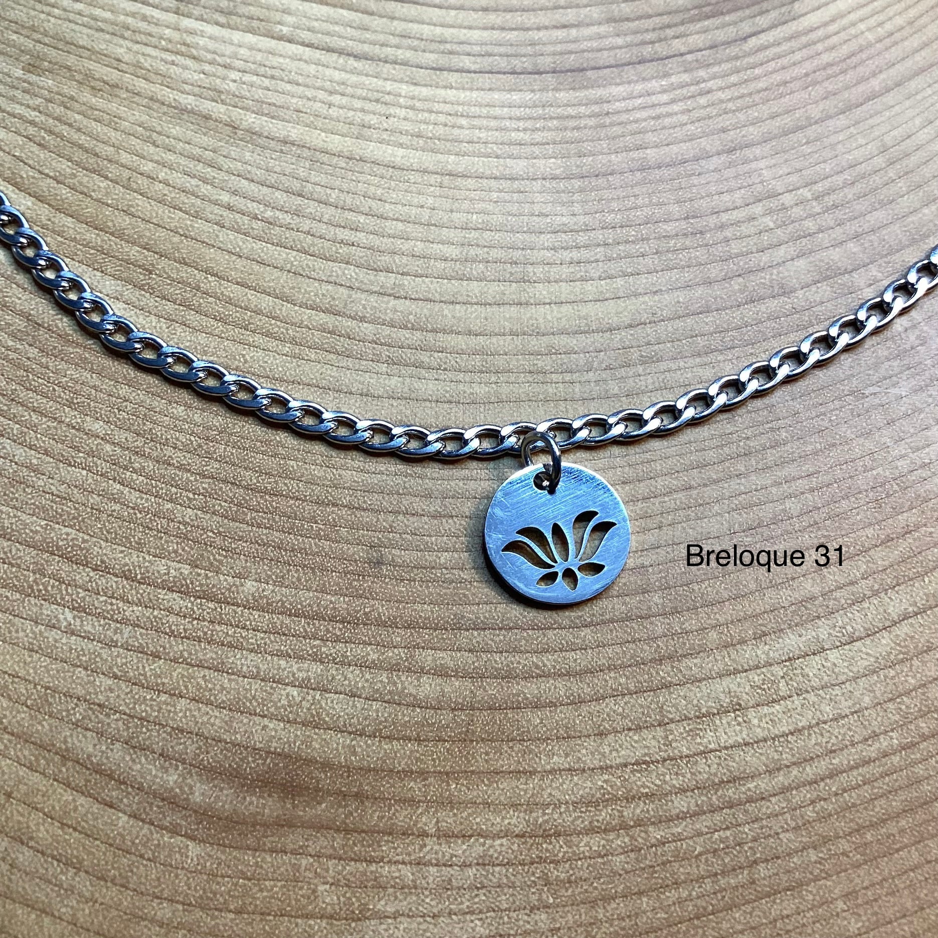 Bracelet en inox avec breloques au choix