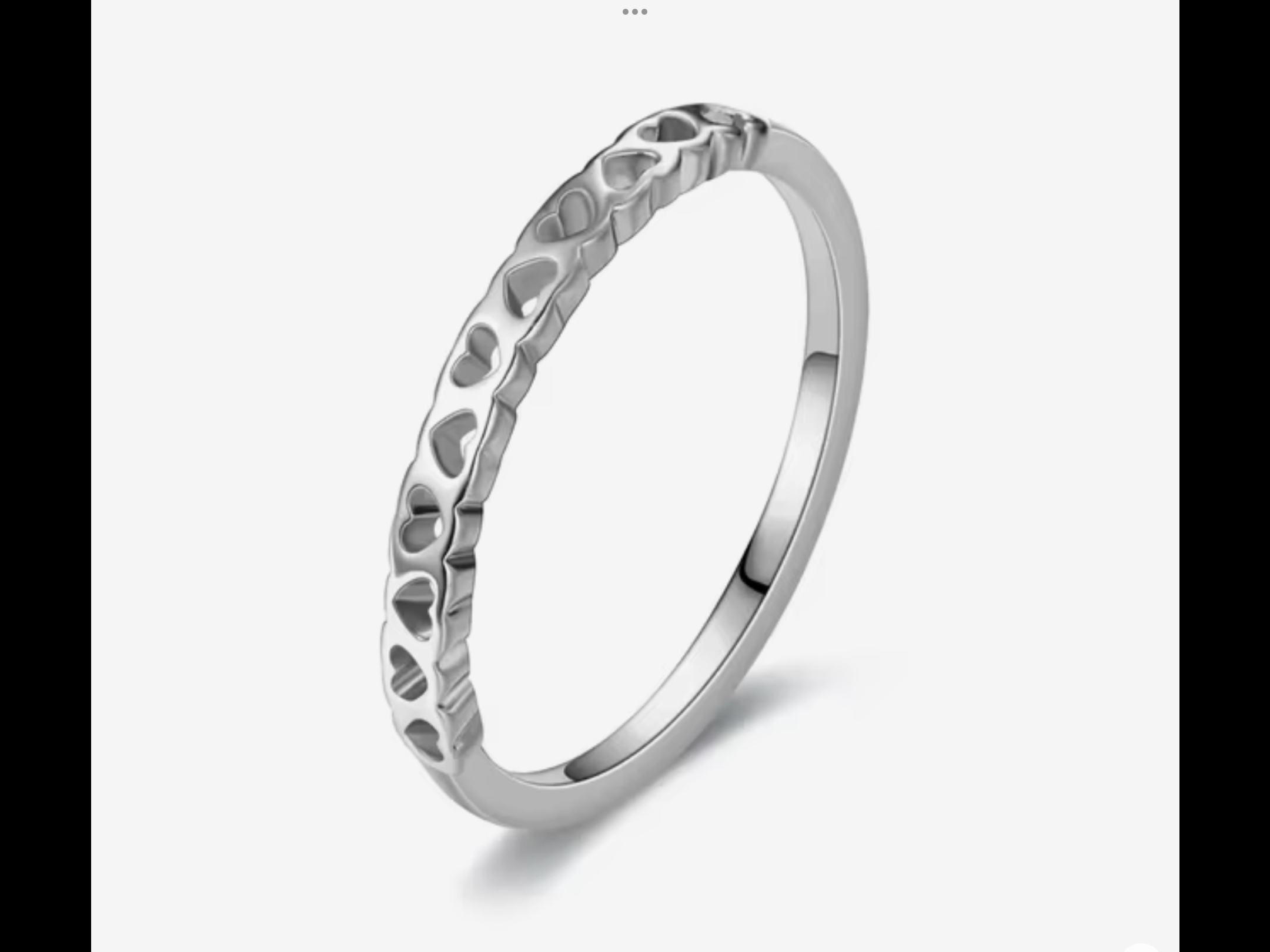 Bague délicate coeur en inox