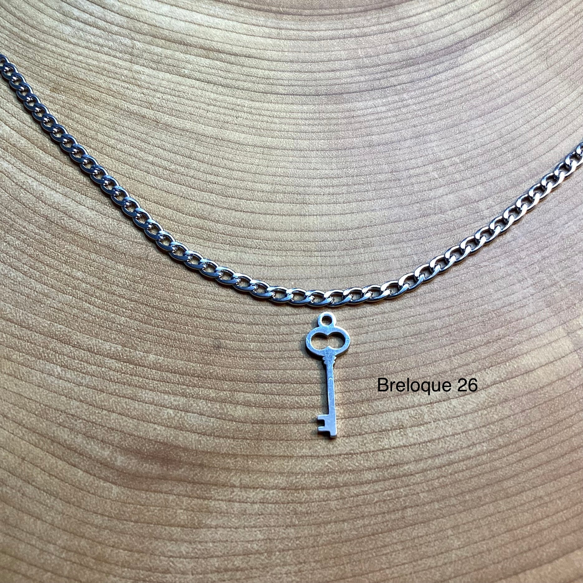 Bracelet en inox avec breloques au choix