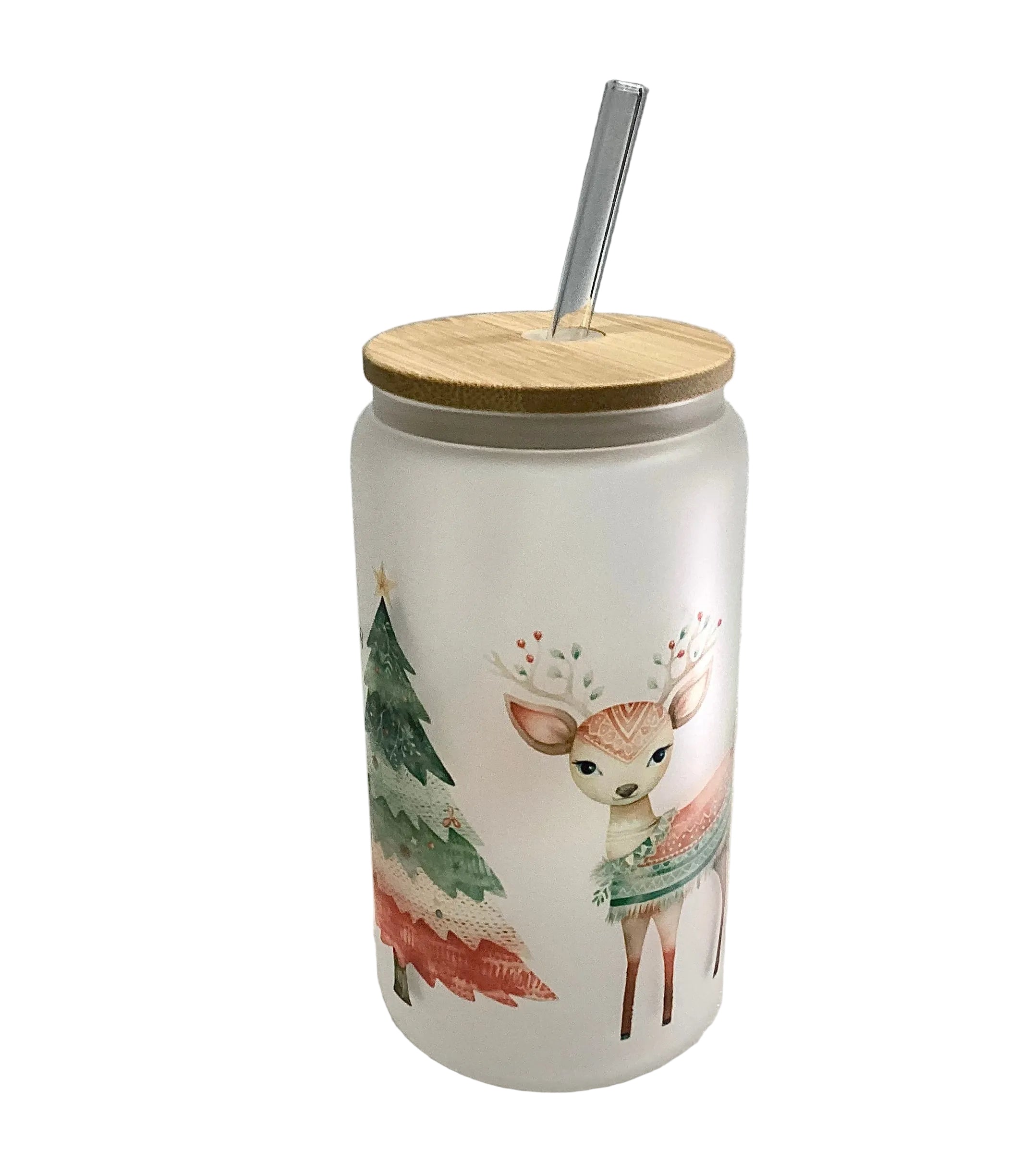 Verre avec couvercle en bois