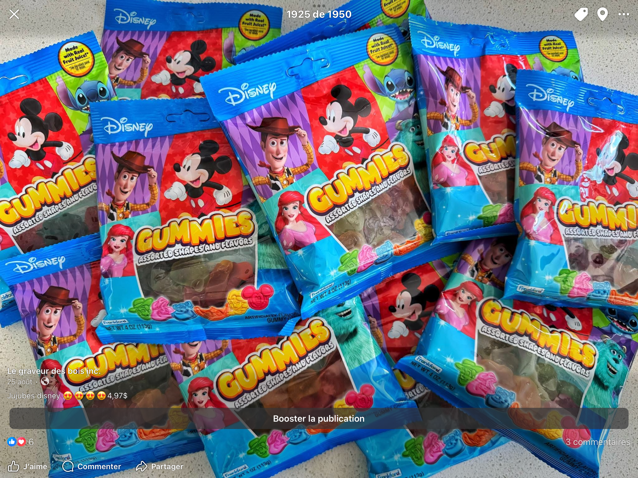 Bonbons gummies Disney