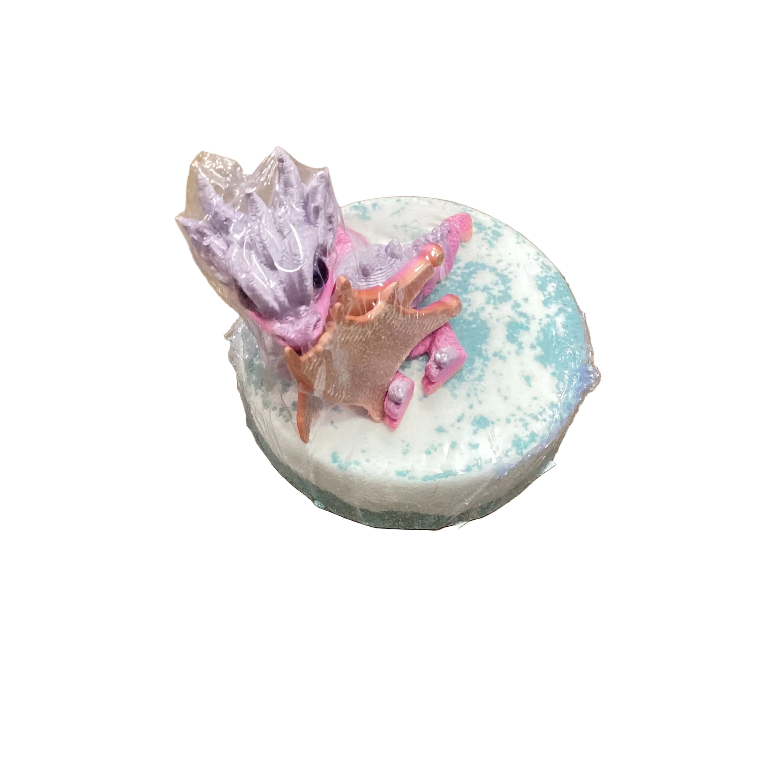 Bombe de bain avec jouet dragon articulé
