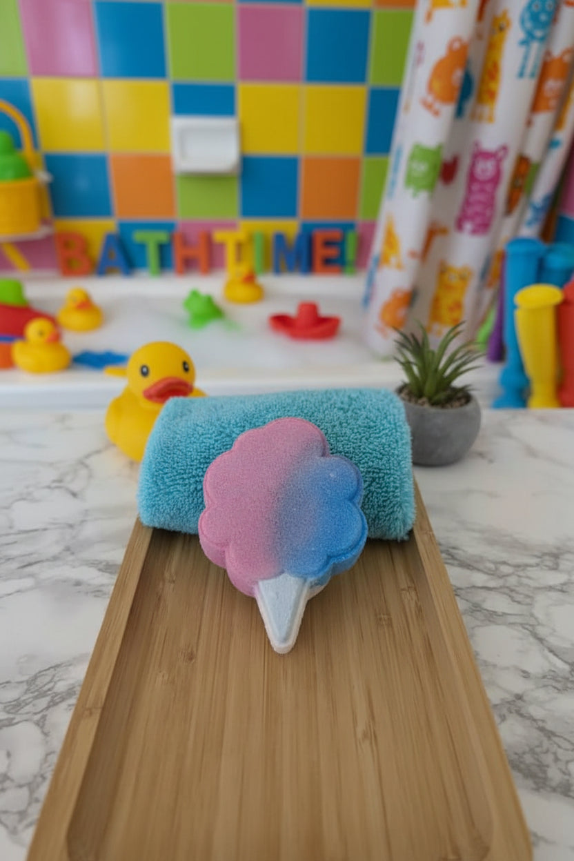 Bombe de bain barbe à papa