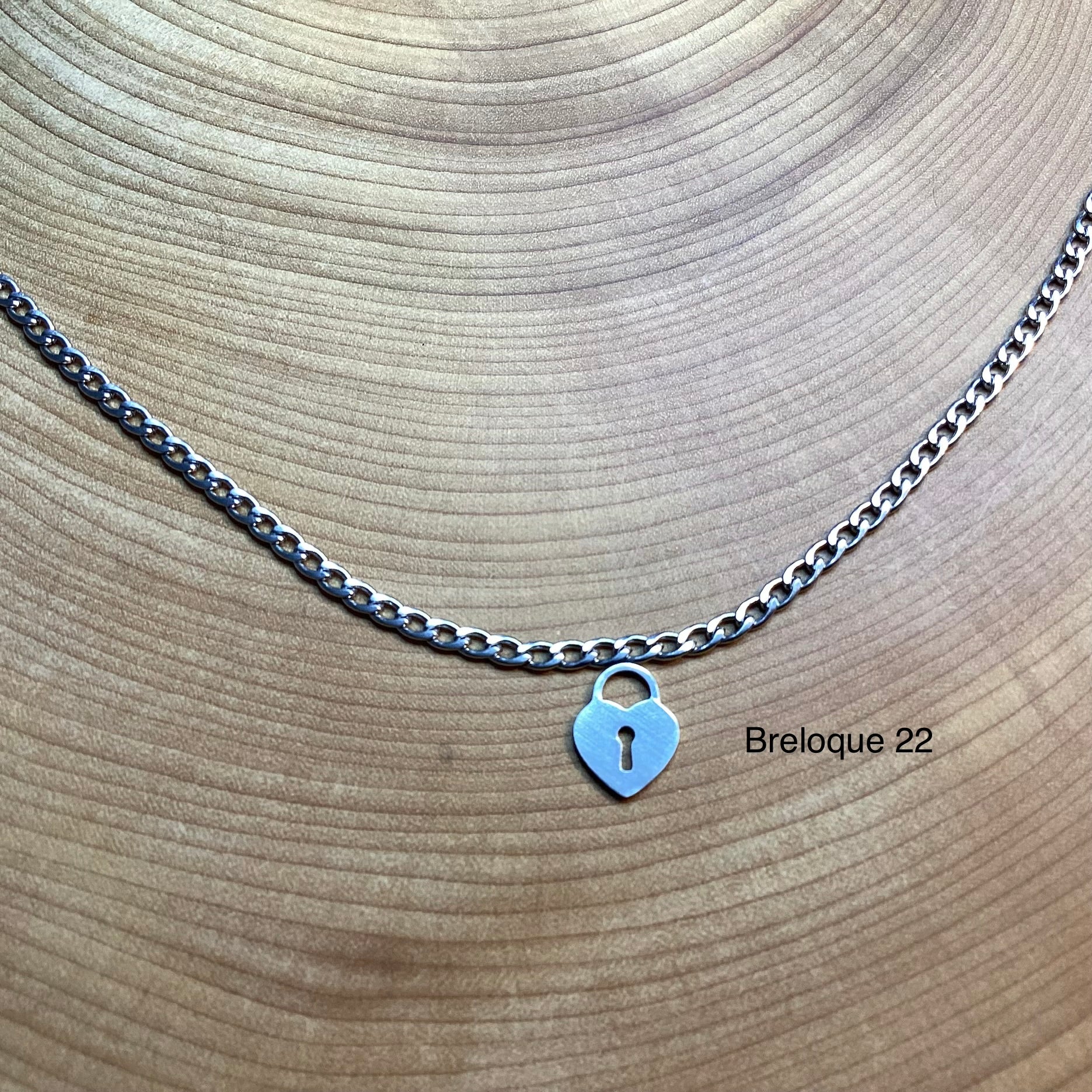 Bracelet en inox avec breloques au choix