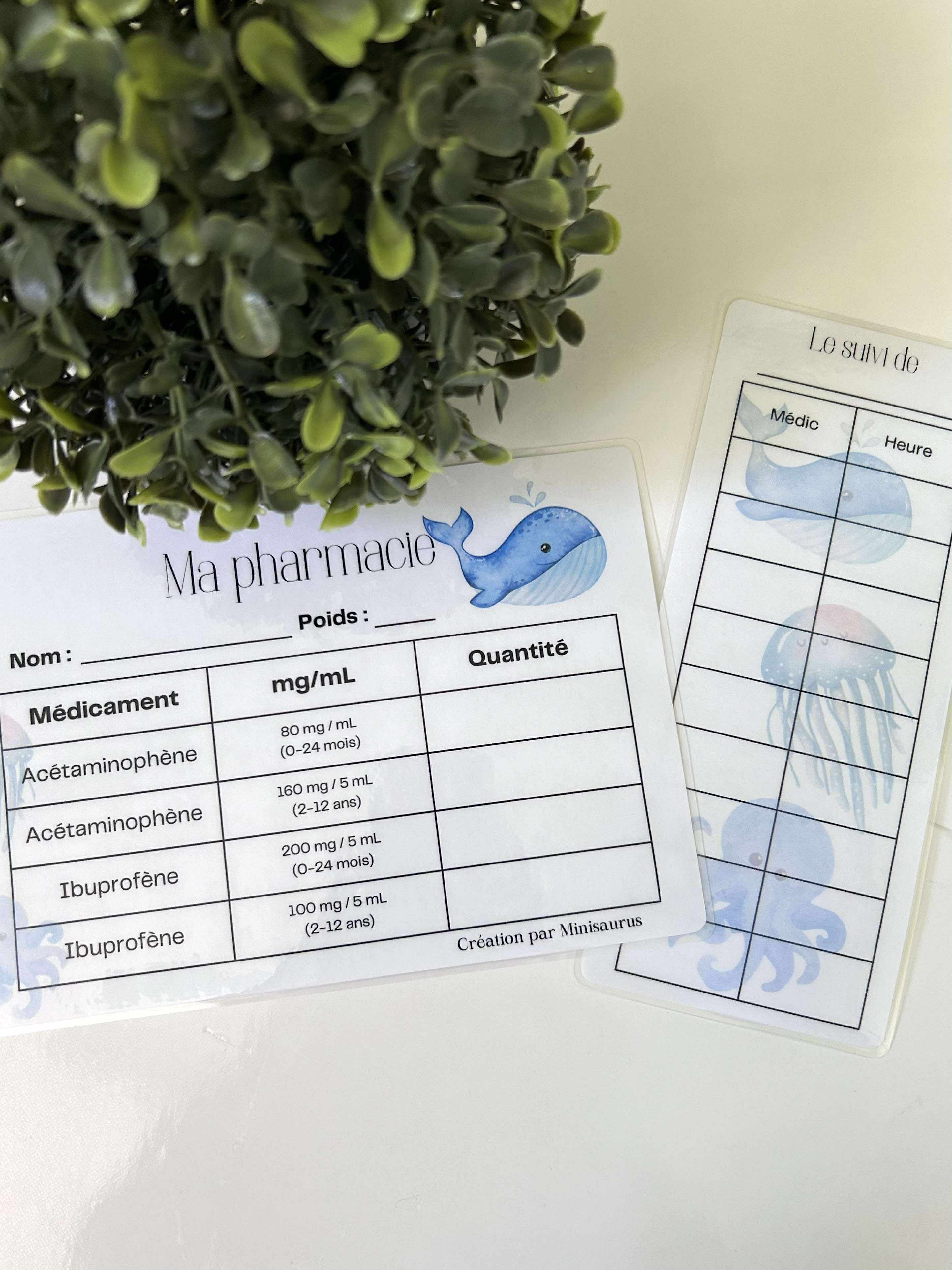 Tableau ma pharmacie