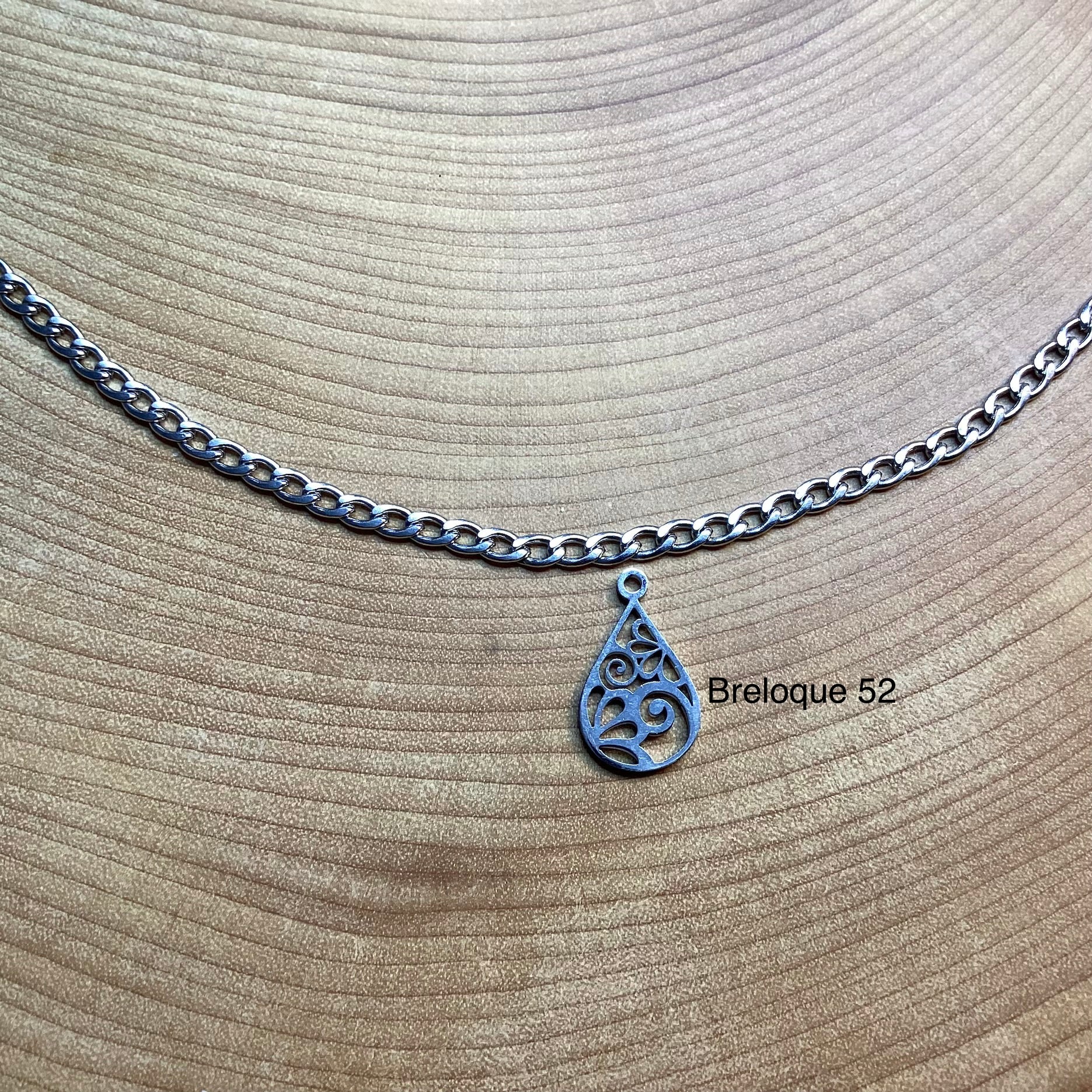 Bracelet en inox avec breloques au choix