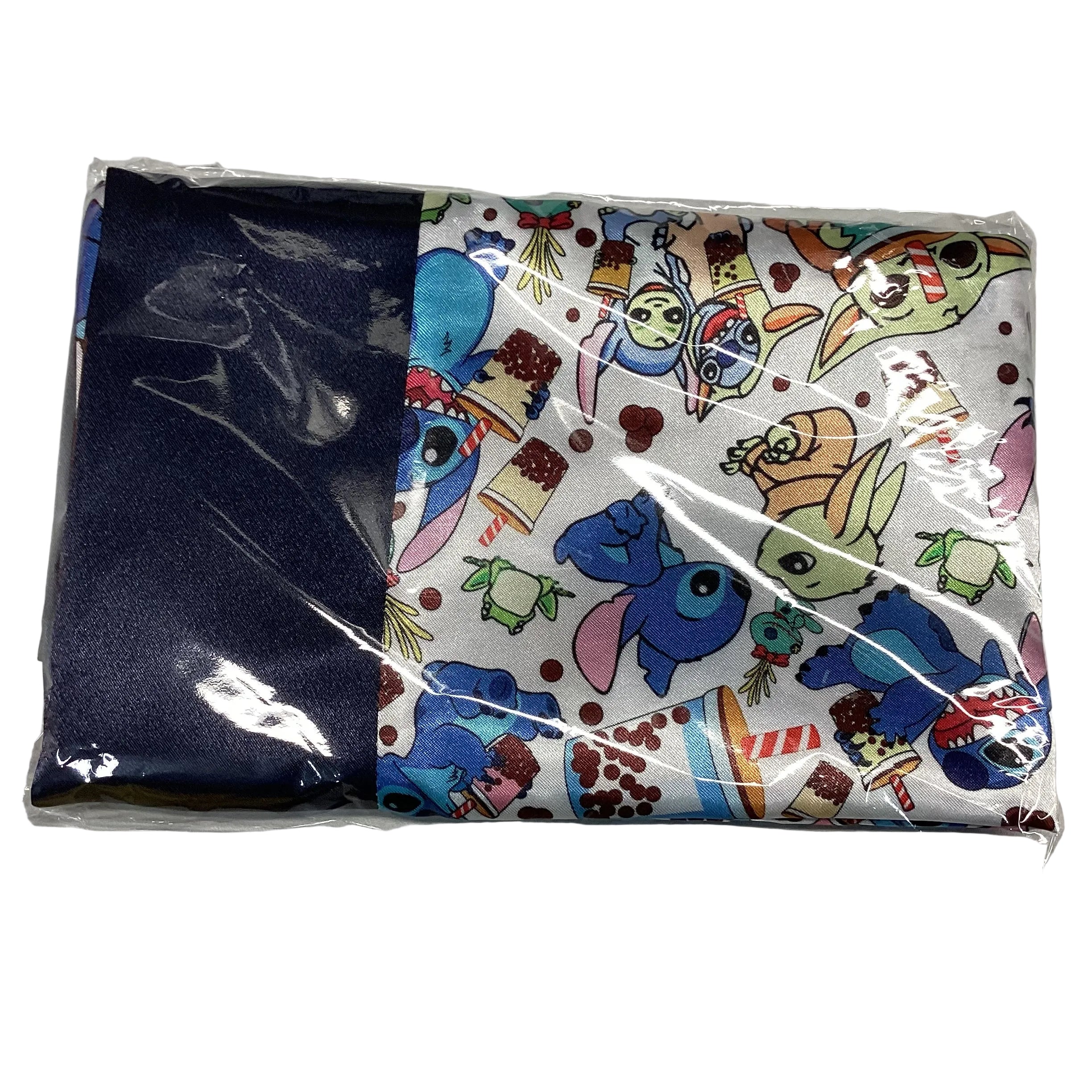 Taie d’oreiller satin petit extraterrestre bleu