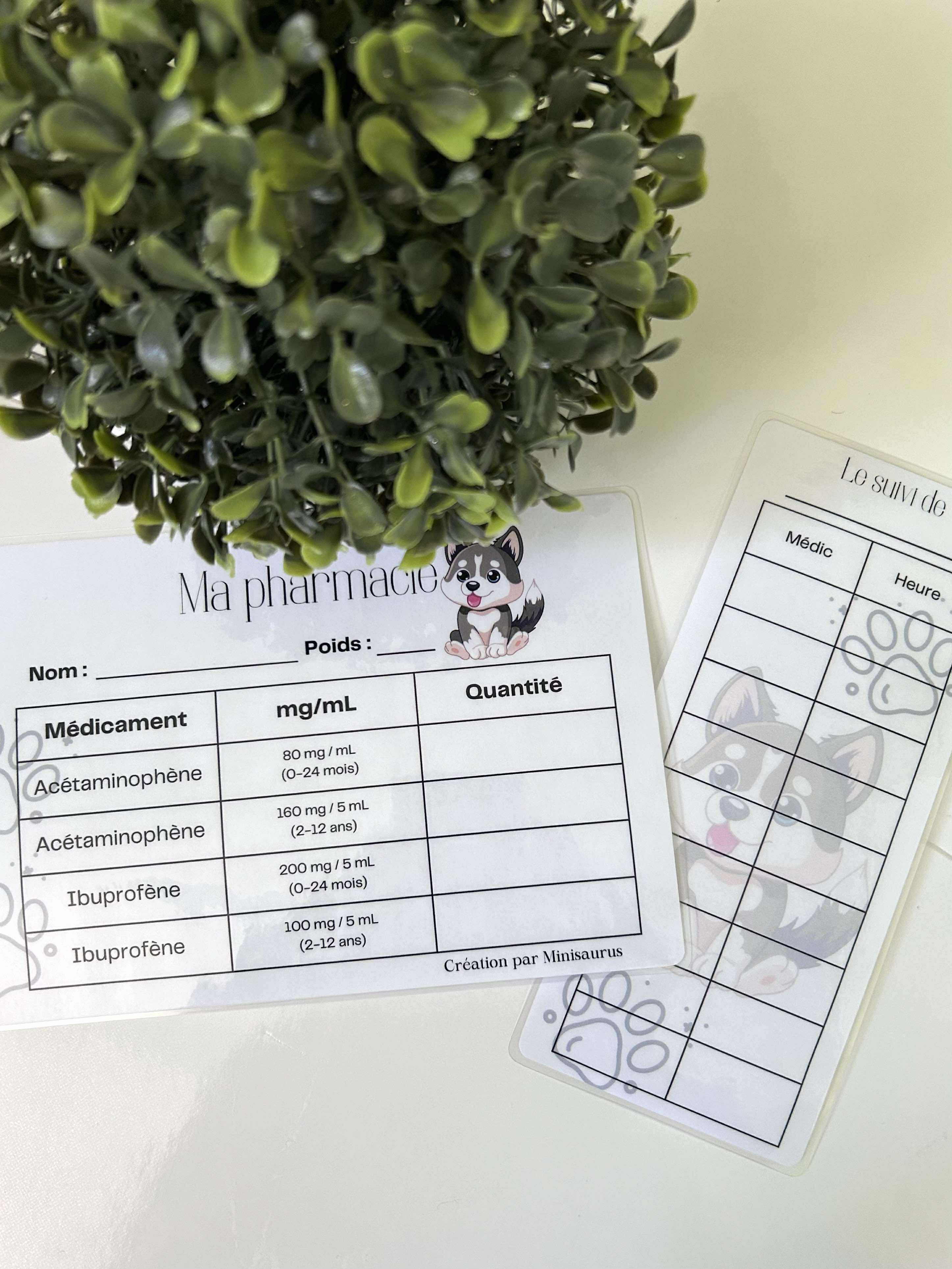 Tableau ma pharmacie