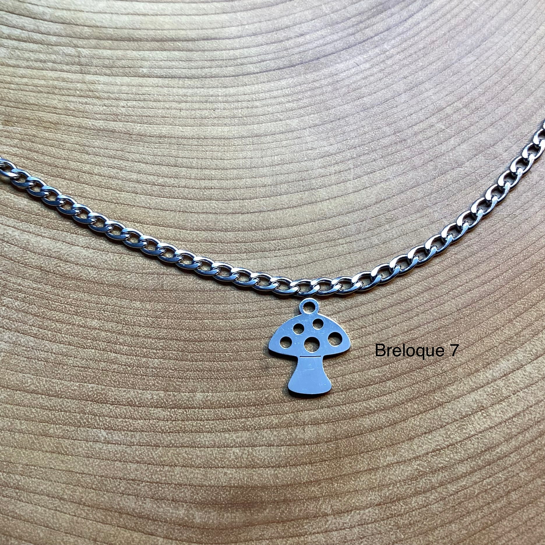 Bracelet en inox avec breloques au choix