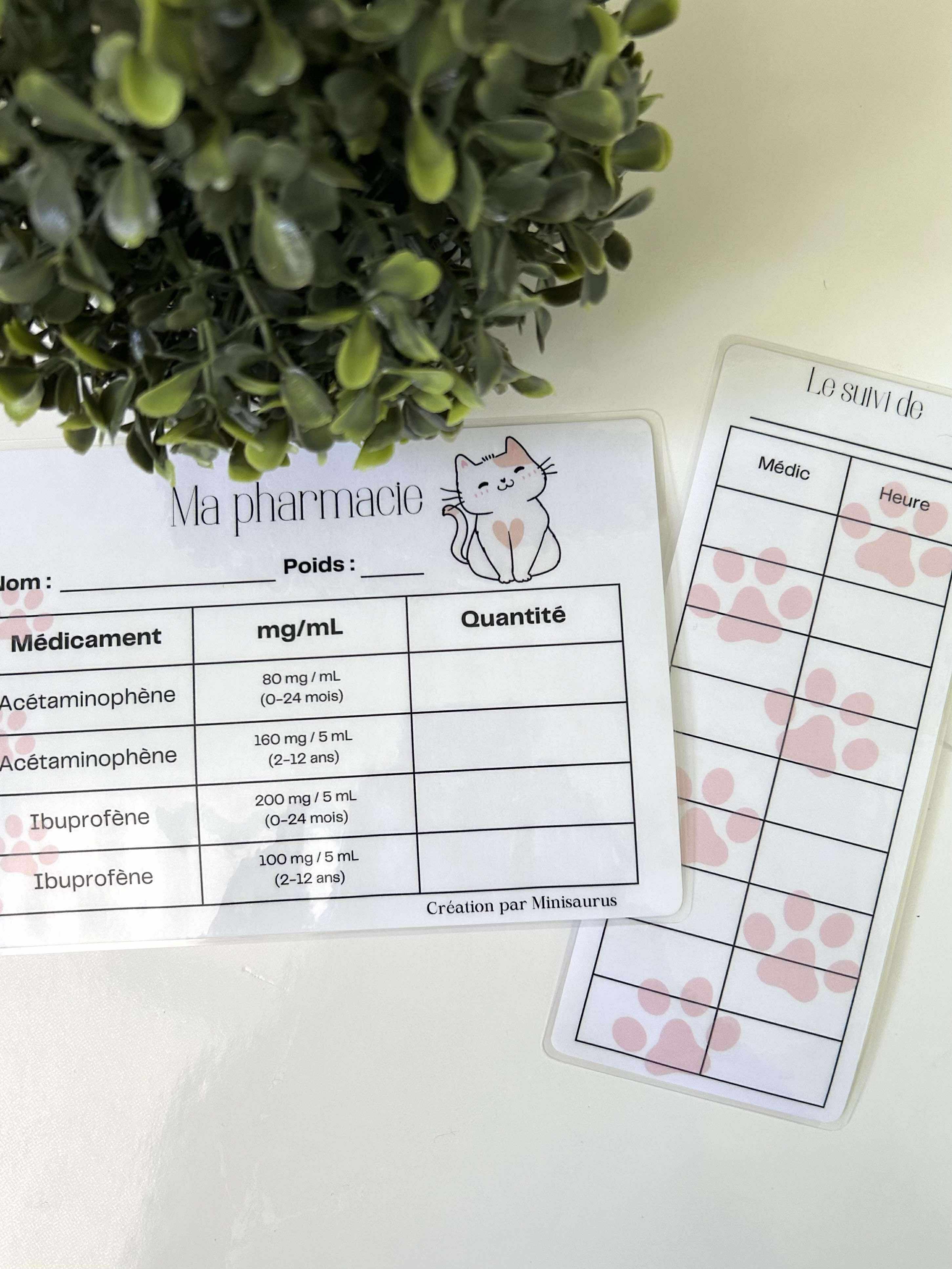 Tableau ma pharmacie