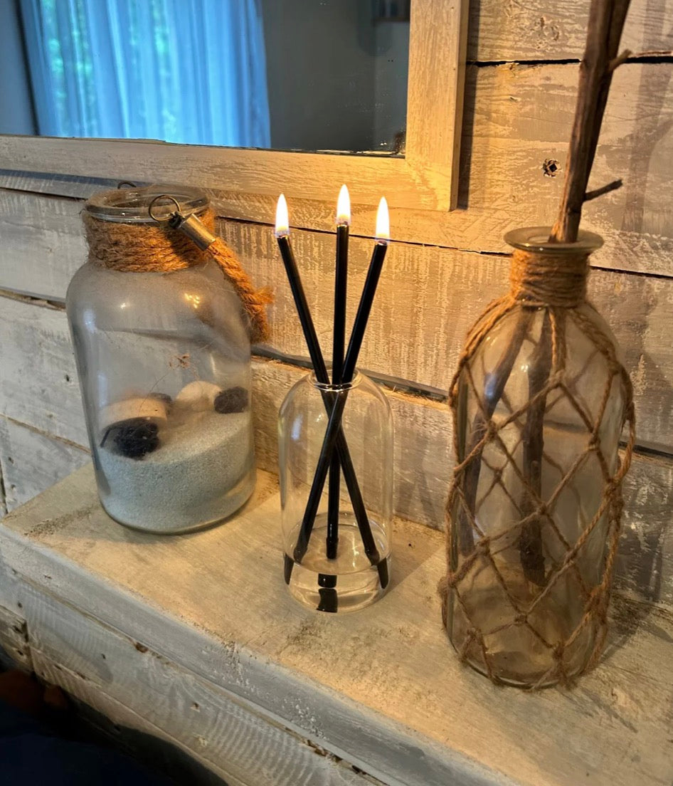 CHANDELLE ÉTERNELLE BÂTON NOIR