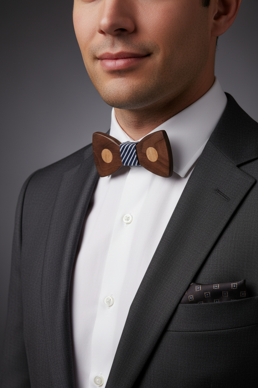 Noeud papillon en bois