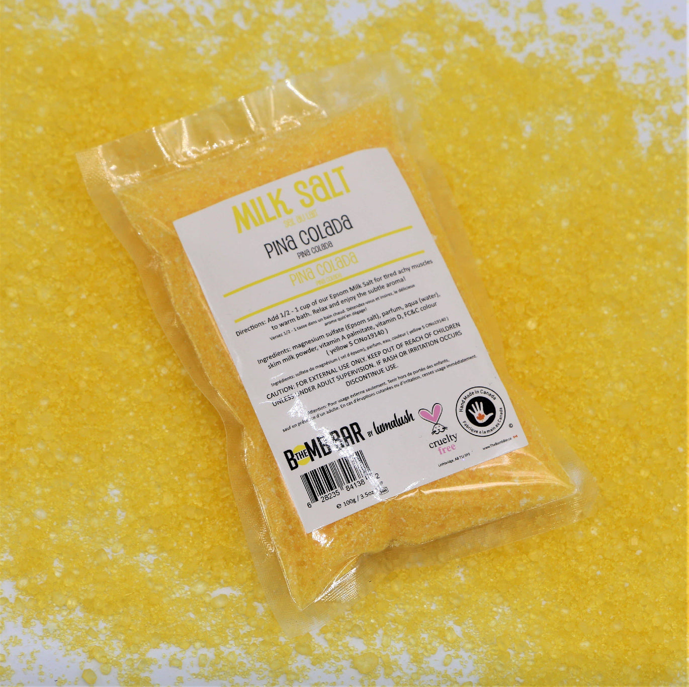 Sel bain de lait, milk salt pina colada 100g