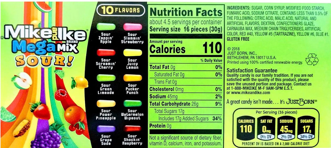 Mike and Ike mega mix sour