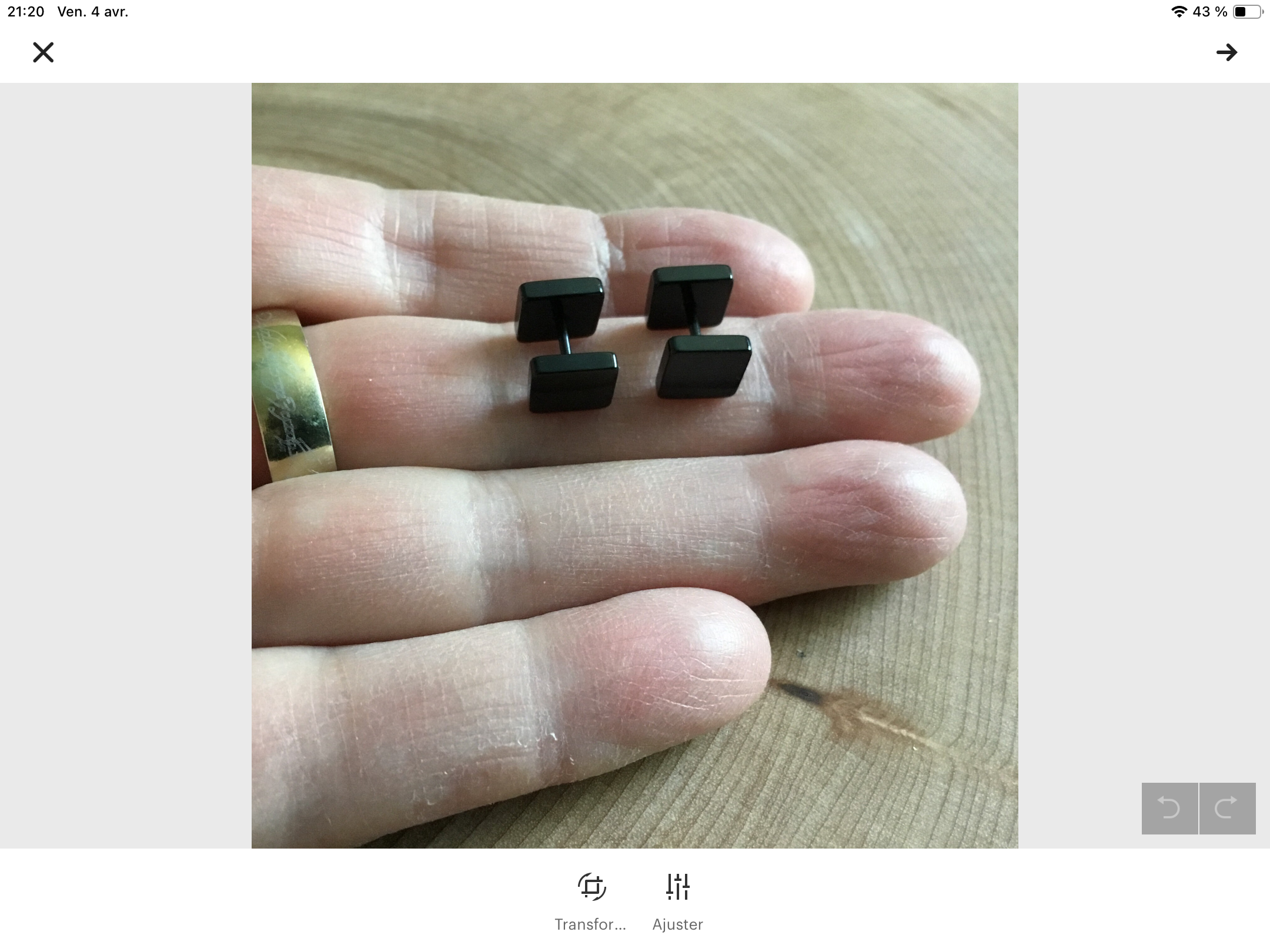 Boucles d’oreilles à vis en inox